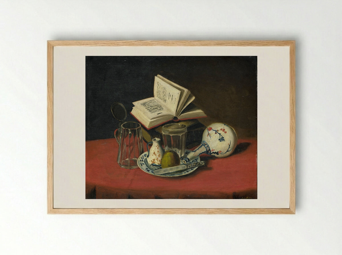 Stilleven - J. de Clercq - Framed Print Wood
