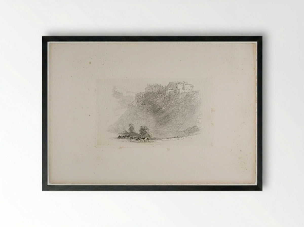 Stirling Castle - J. L. Cranstone - Framed Print Black