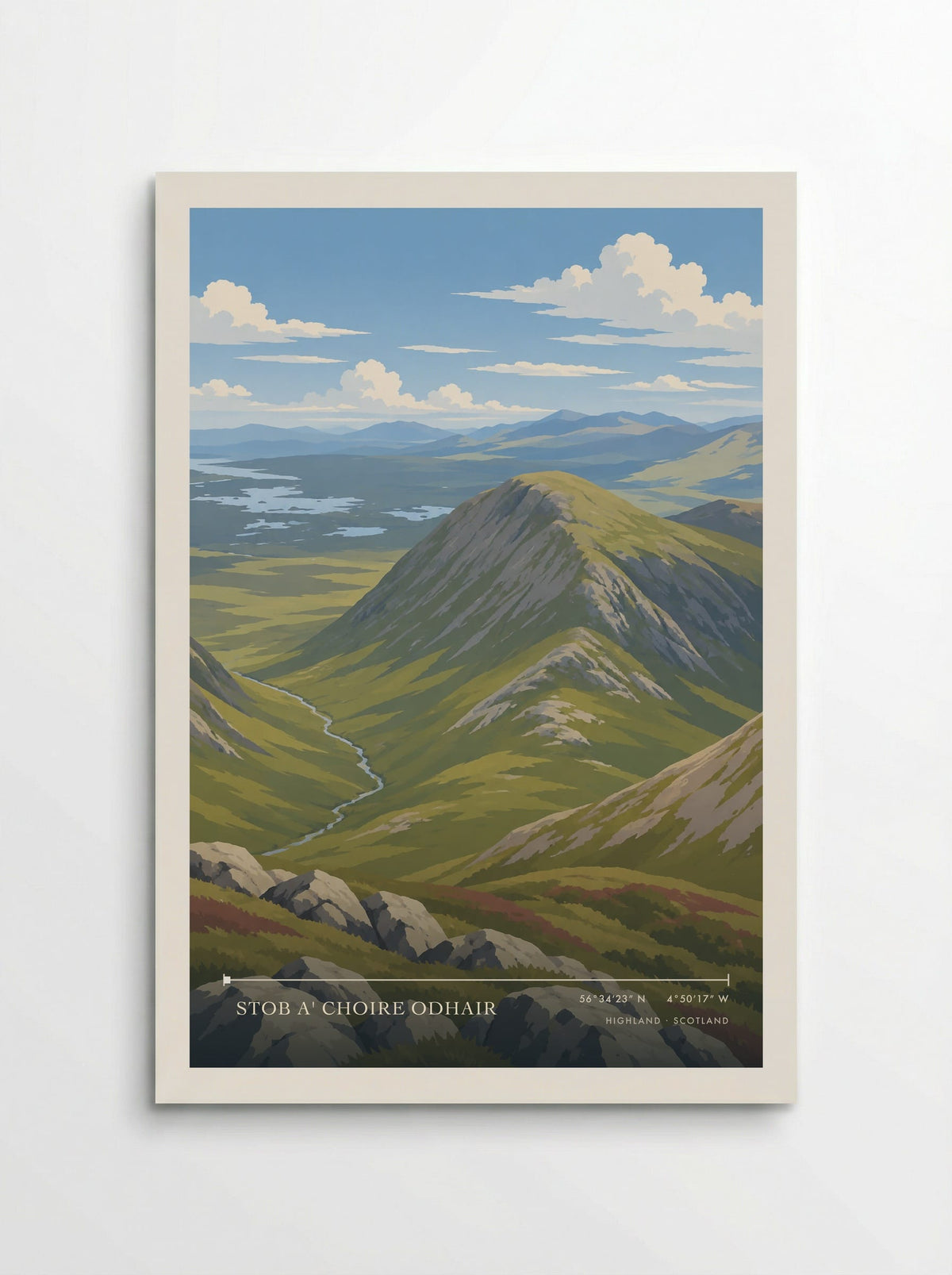 Stob a' Choire Odhair, Highland | Travel Poster - Poster