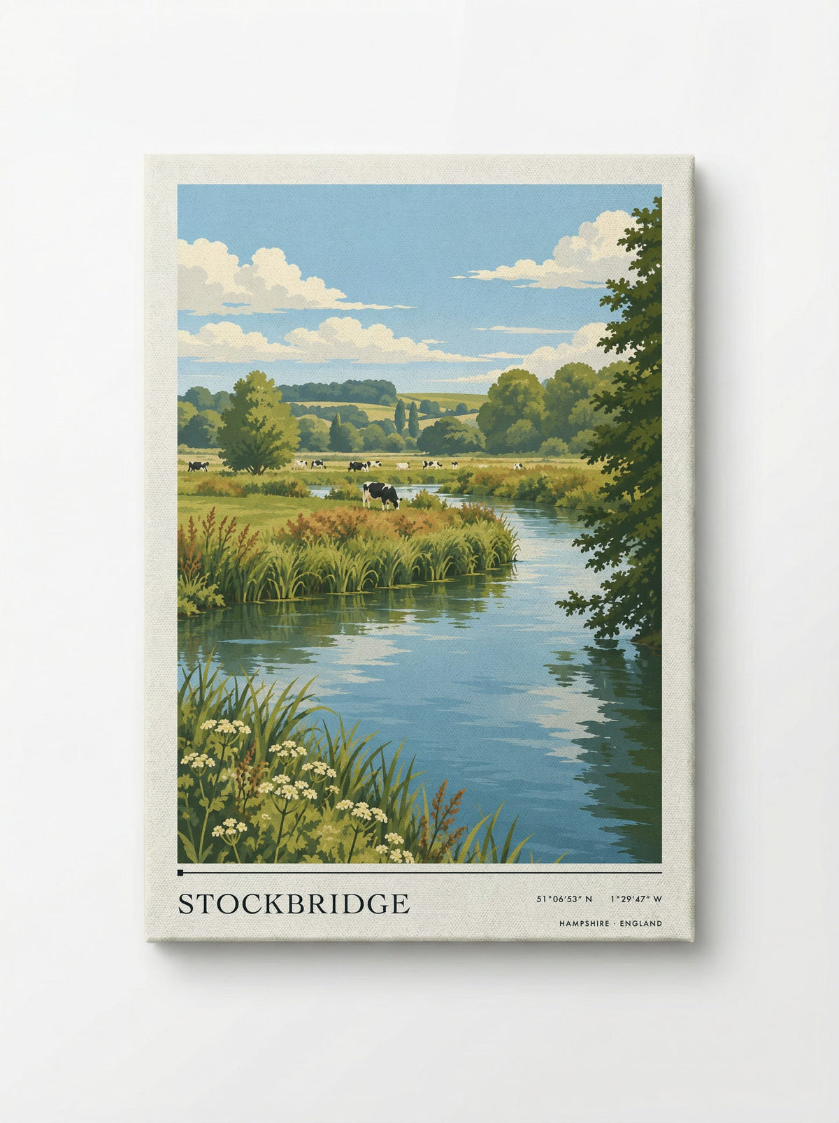 Stockbridge, Hampshire | Travel Poster - Canvas