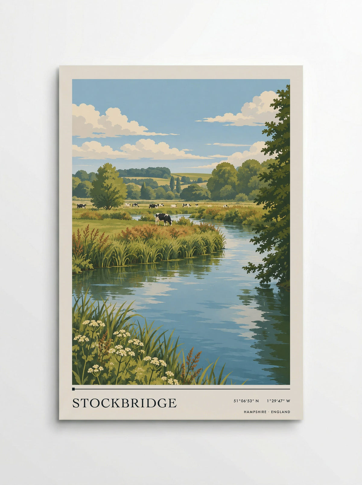 Stockbridge, Hampshire | Travel Poster - Poster