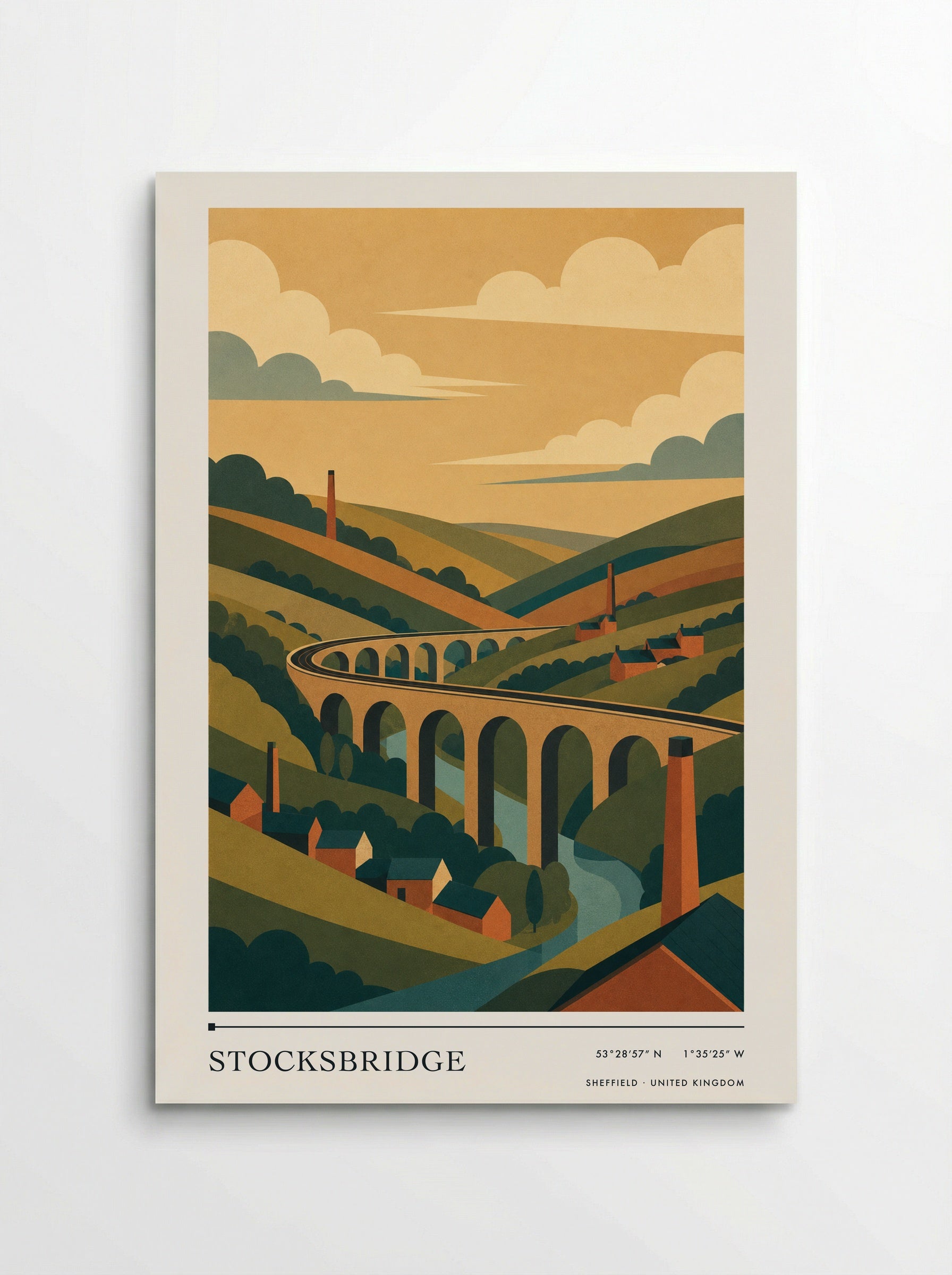 Stocksbridge Sheffield United Kingdom Travel Poster - Poster