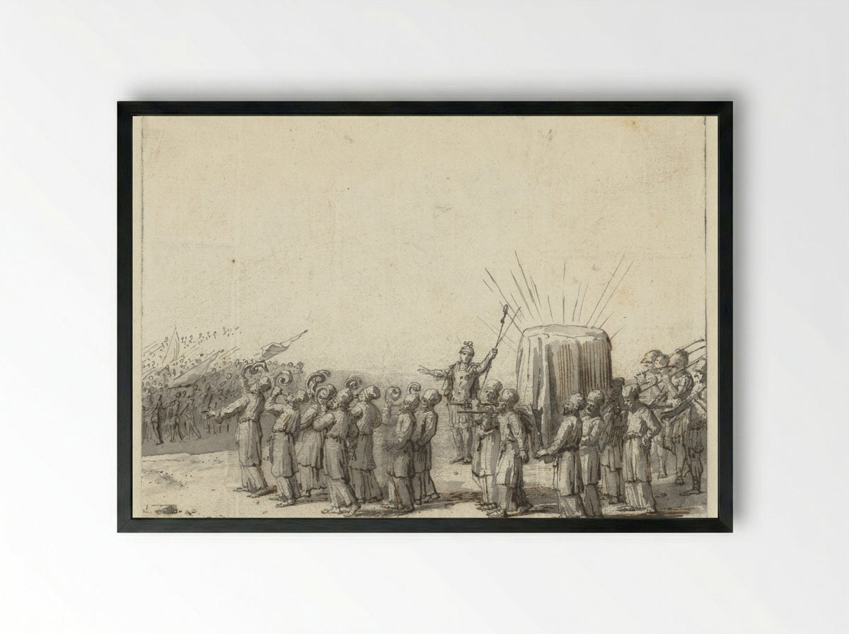 Stoet met de Ark des Verbonds - Caspar Luyken - Framed Print Black