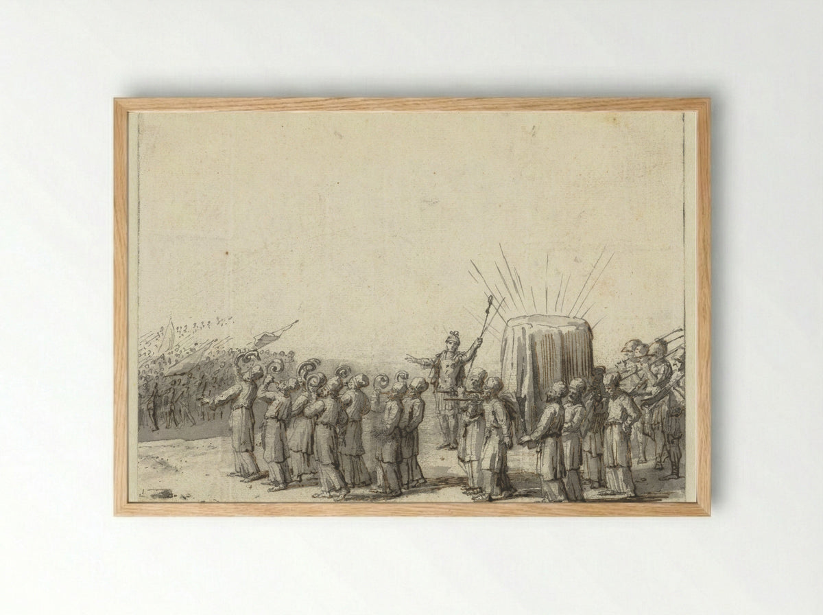 Stoet met de Ark des Verbonds - Caspar Luyken - Framed Print Wood