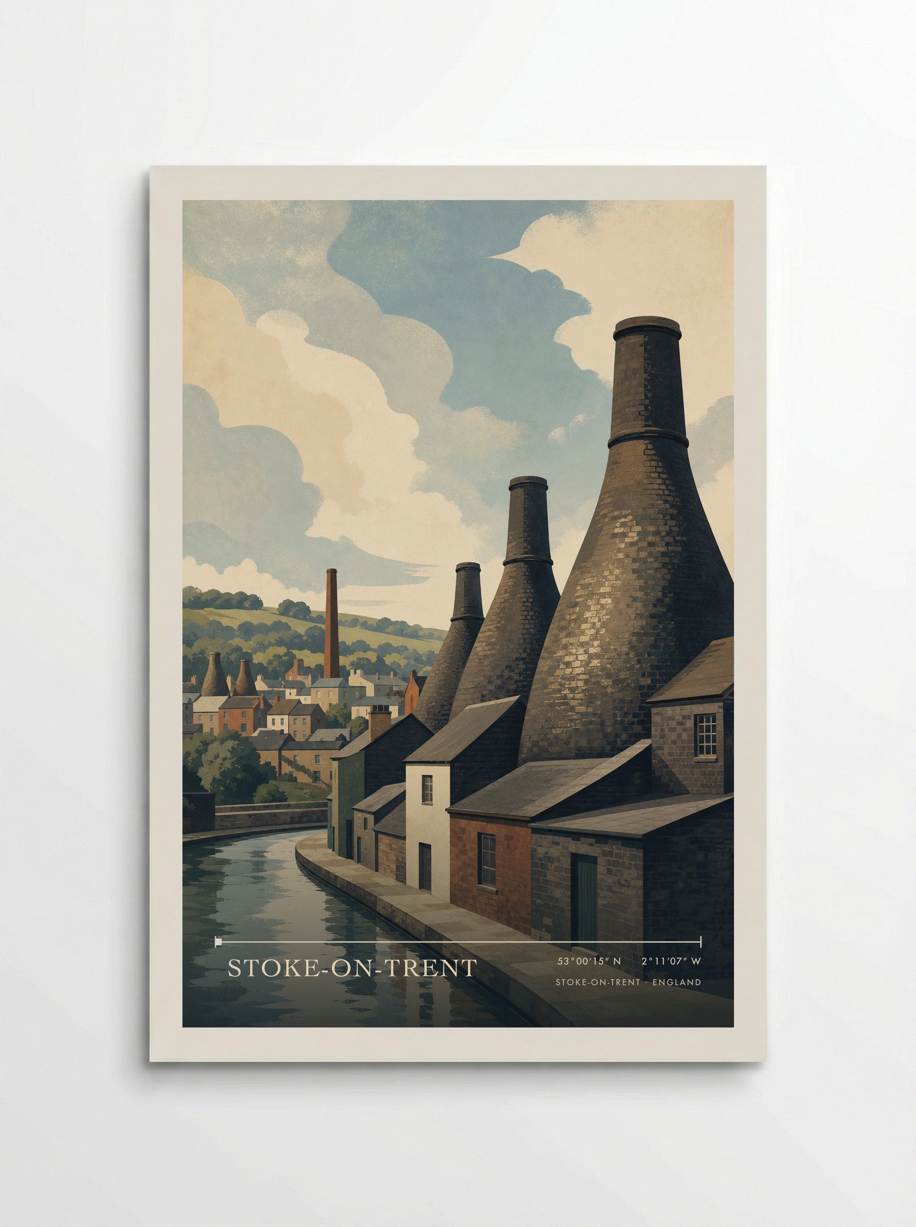 Stoke-on-Trent England Travel Poster - Poster