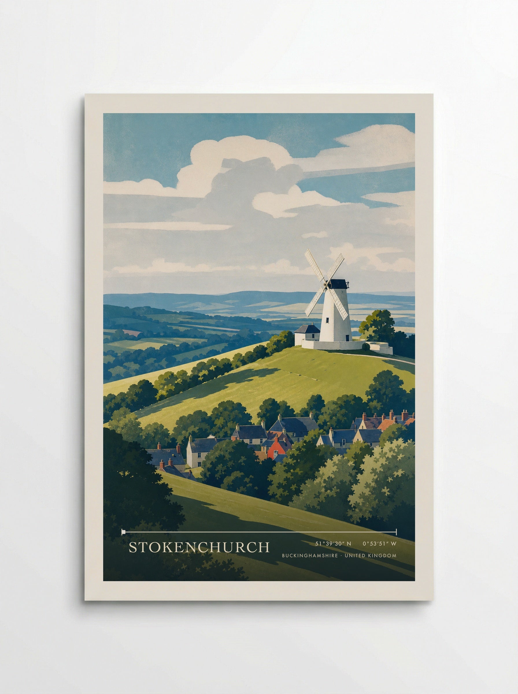 Stokenchurch Buckinghamshire United Kingdom Travel Poster - Poster
