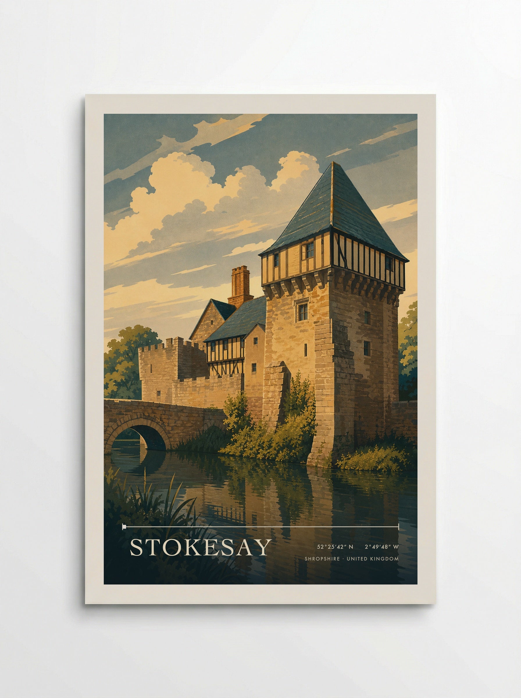 Stokesay Shropshire United Kingdom Travel Poster - Poster