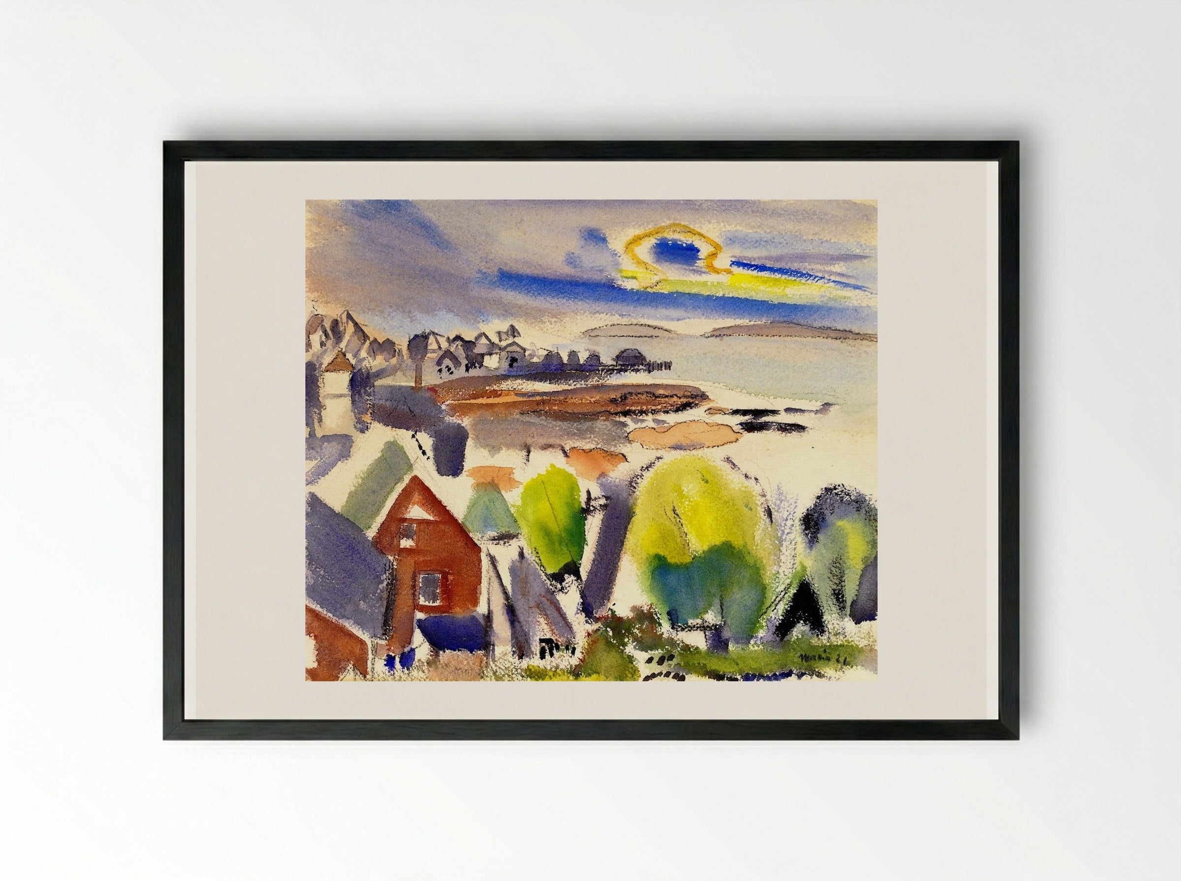 Stonington, Maine - John Marin - Framed Print Black