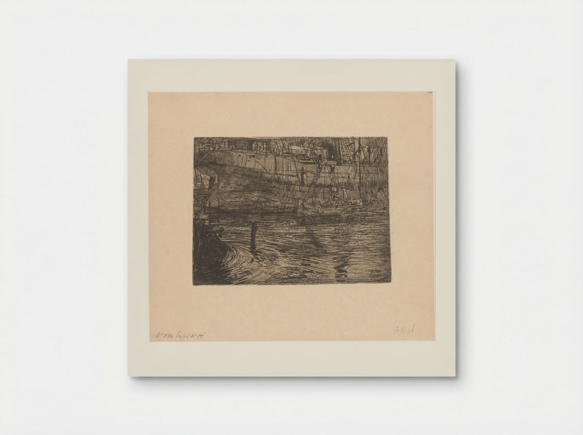 Stoomboot in het Westerdok in Amsterdam - Pieter Dupont - Poster