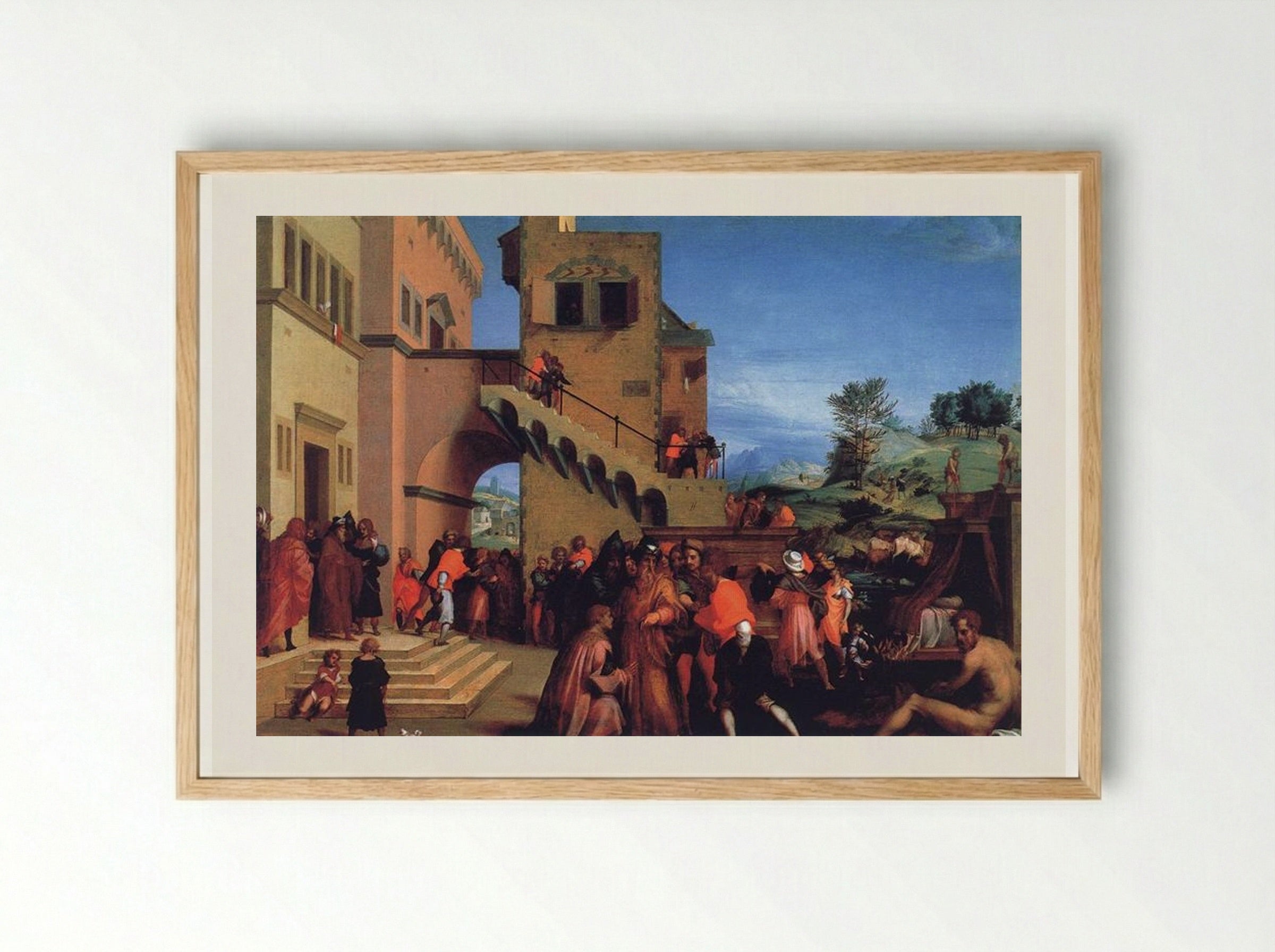 Stories of Joseph - Andrea del Sarto - Framed Print Wood