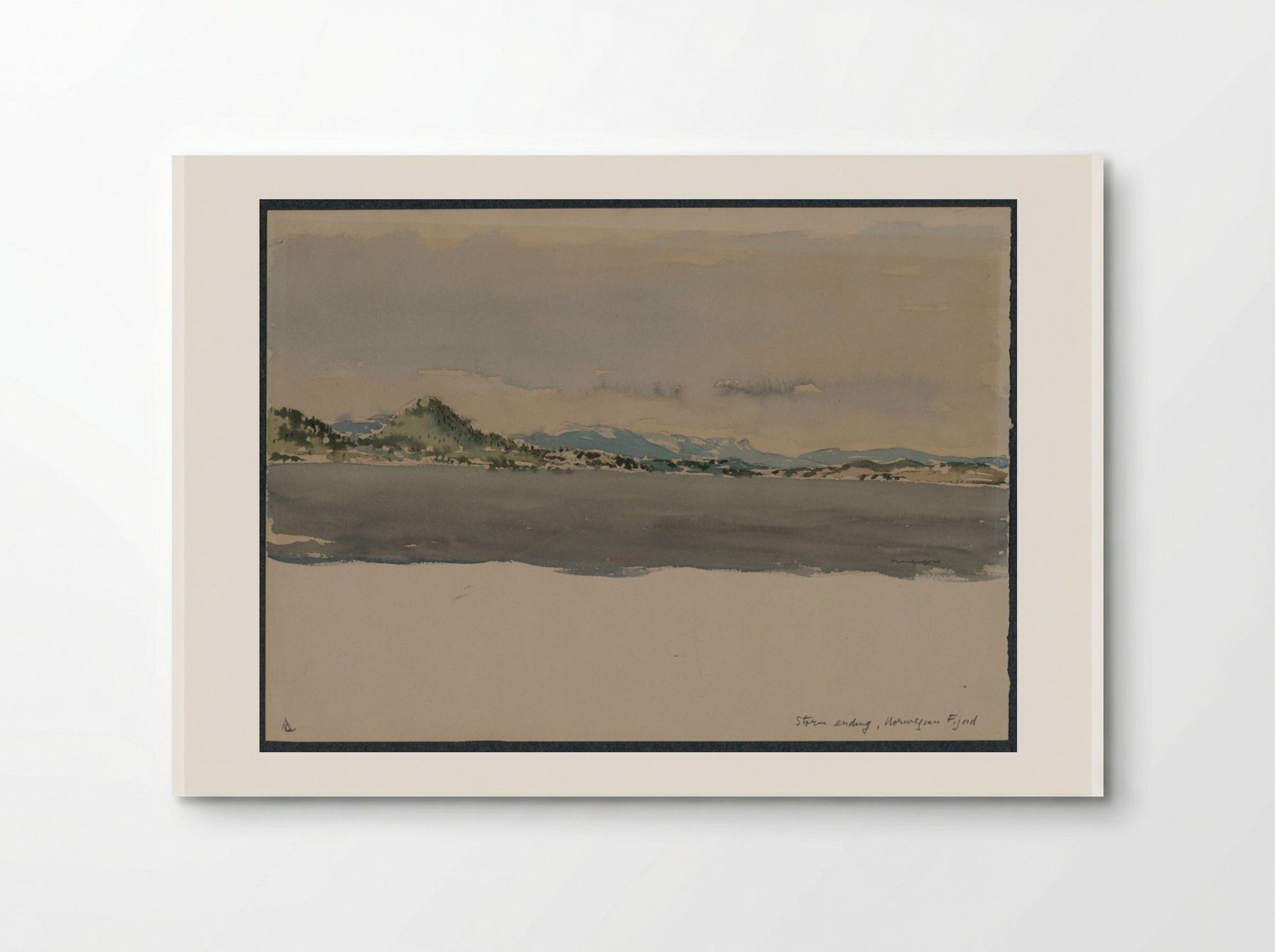 Storm Ending, Norwegian Fjord - Muirhead Bone - Poster