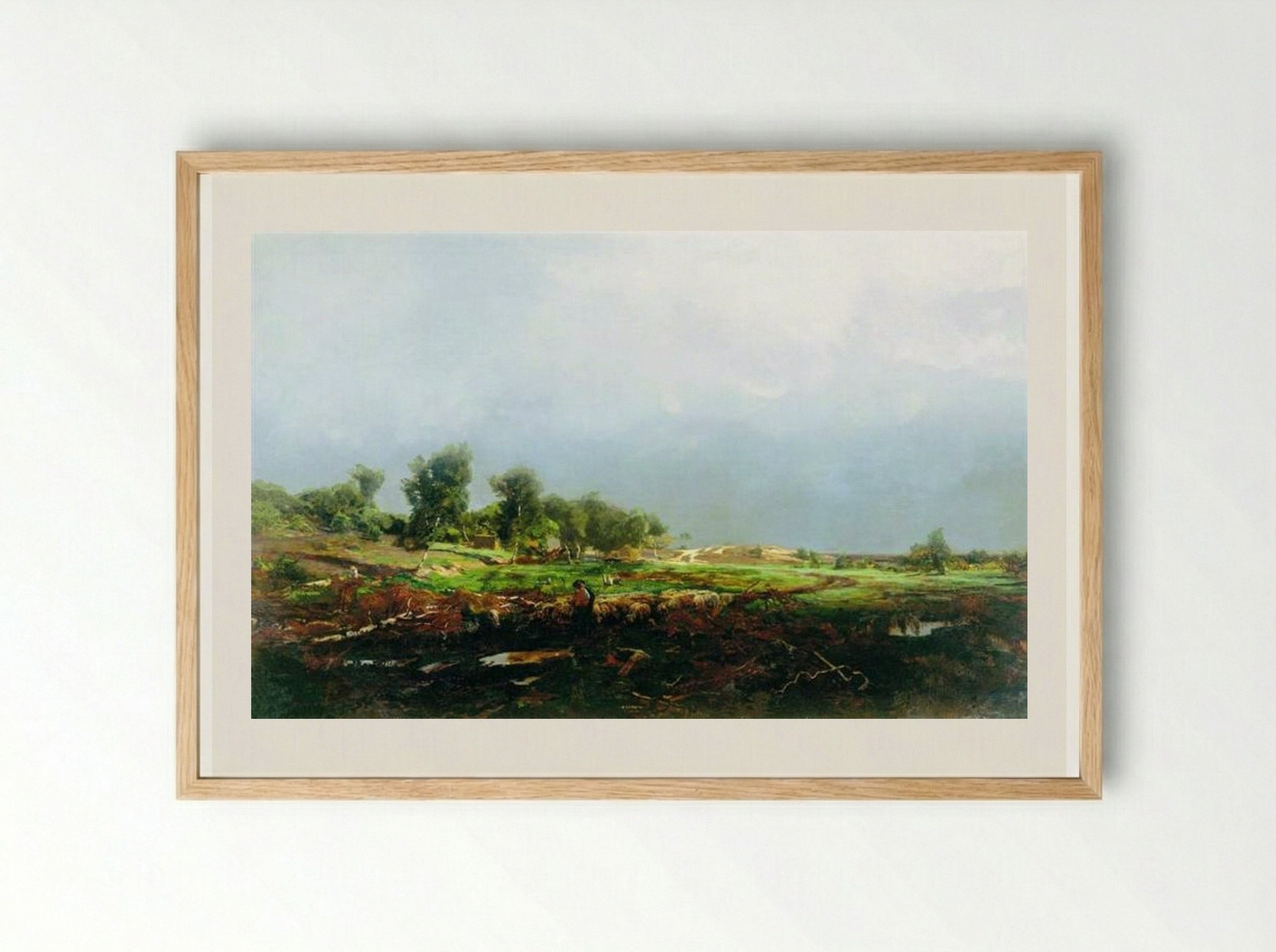 Storm in the Field - Volodymyr Orlovsky - Framed Print Wood
