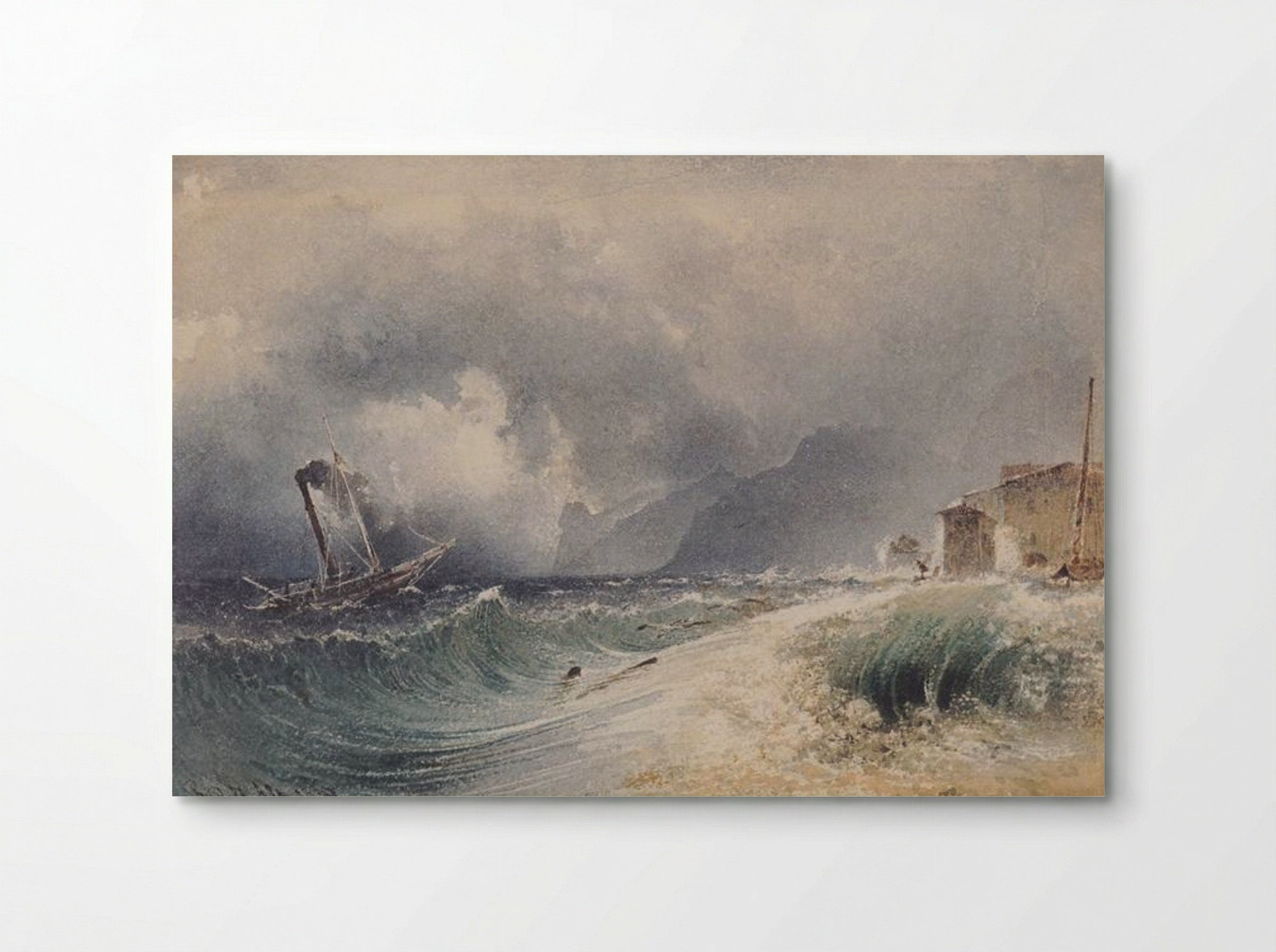 Storm on Lake Garda - Rudolf von Alt - Poster