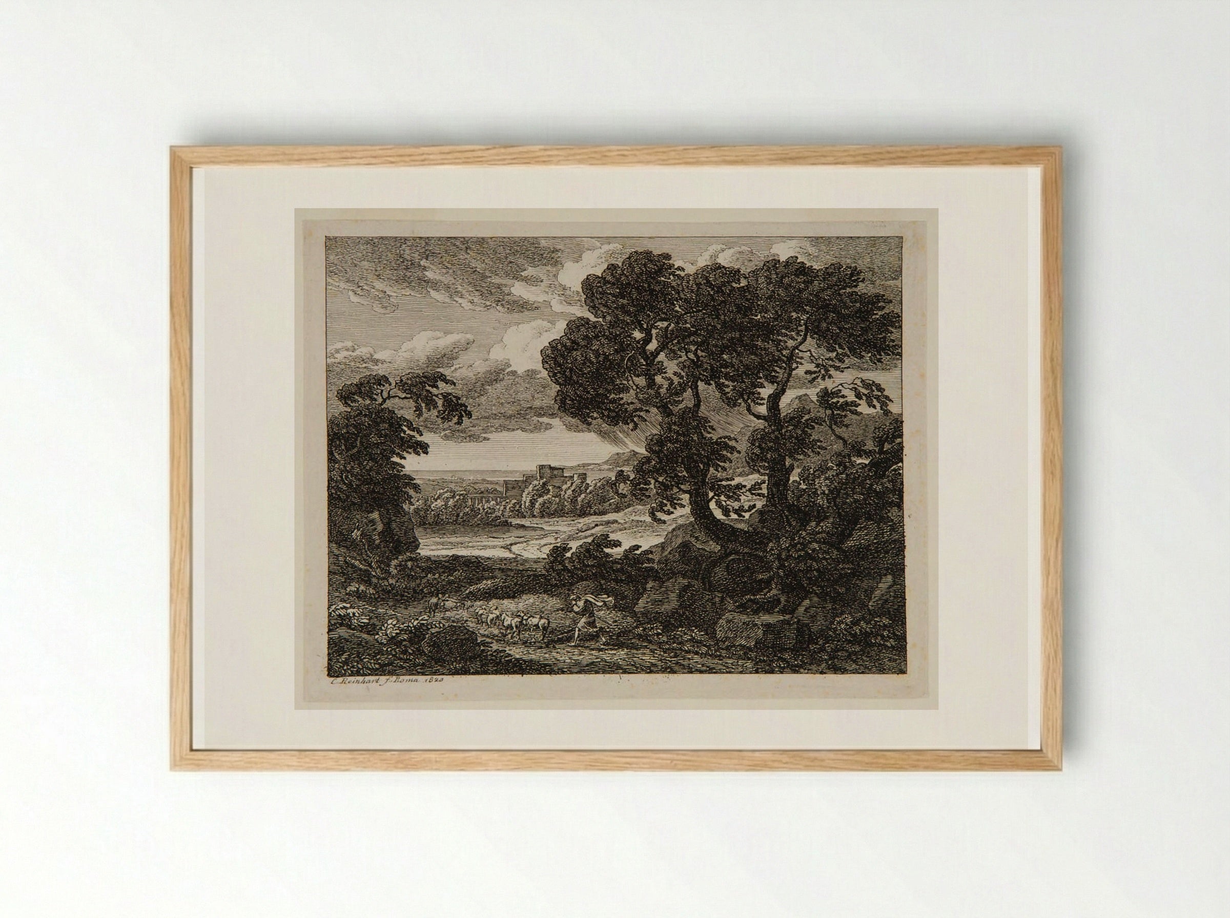 Storm - Johann Christian Reinhart - Framed Print Wood