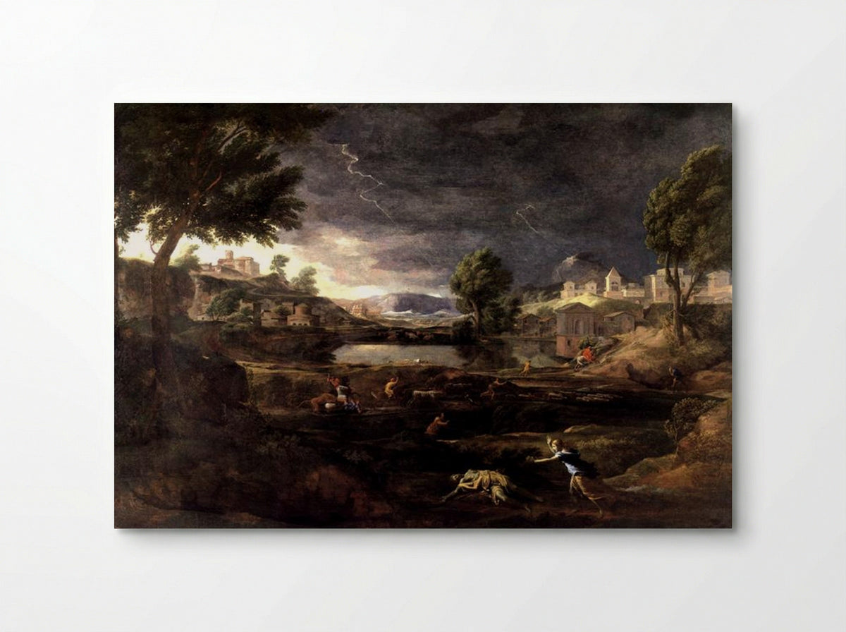 Stormy Landscape with Pyramus and Thisbe - Nicolas Poussin - Poster