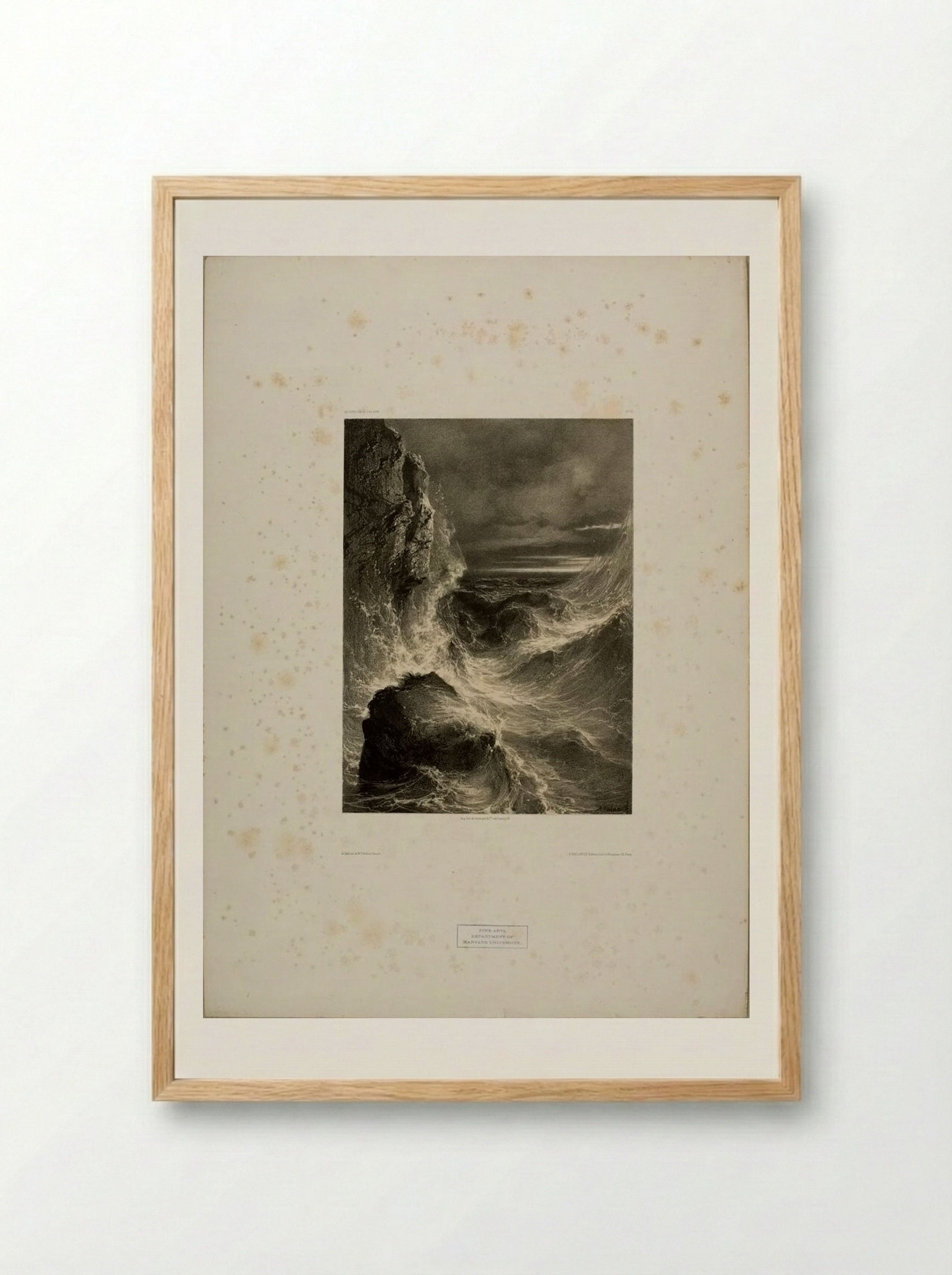 Stormy Sea - Alexandre Calame - Framed Print Wood