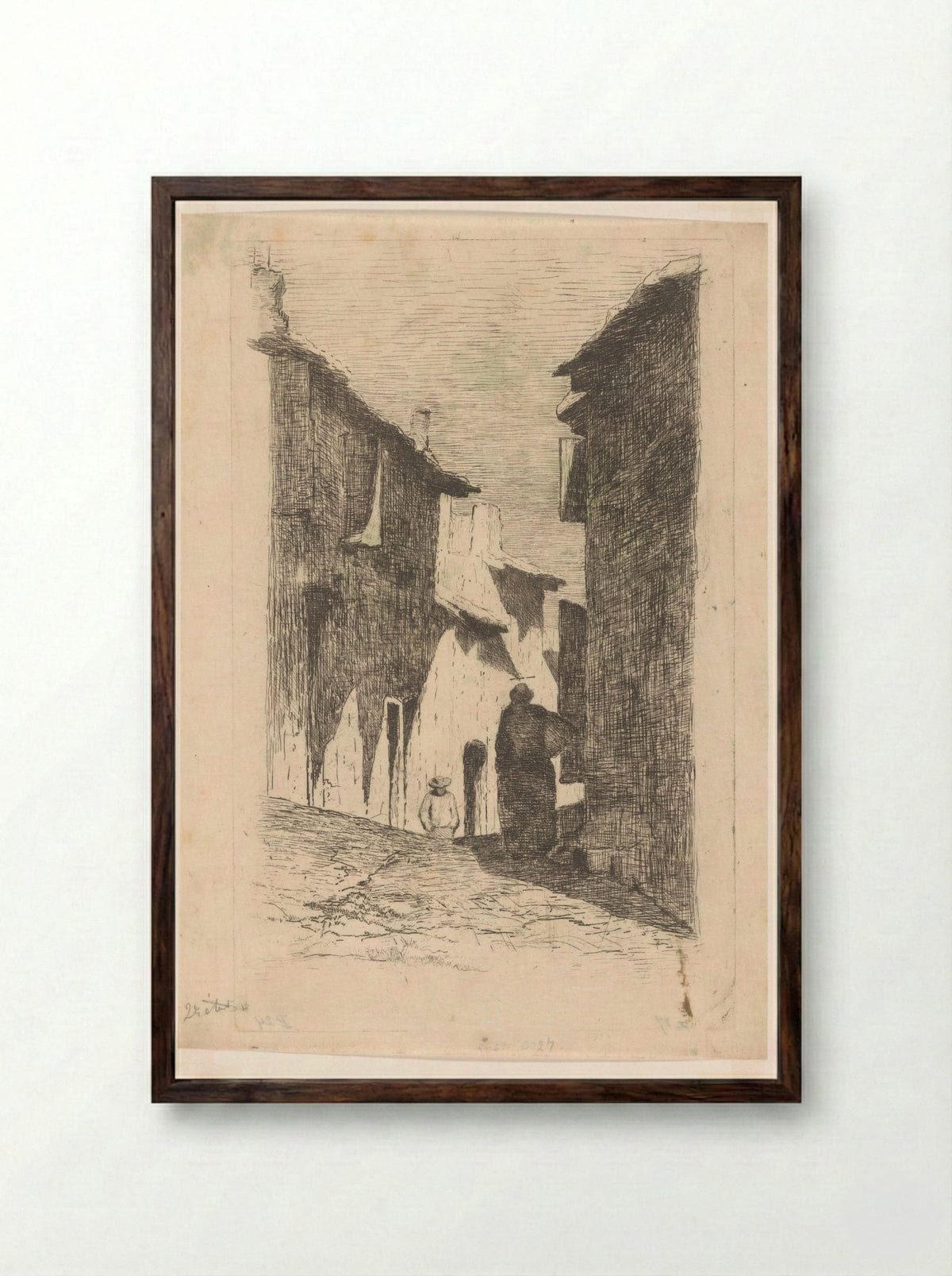 Straat in Arles - Philip Zilcken - Framed Print Dark Wood