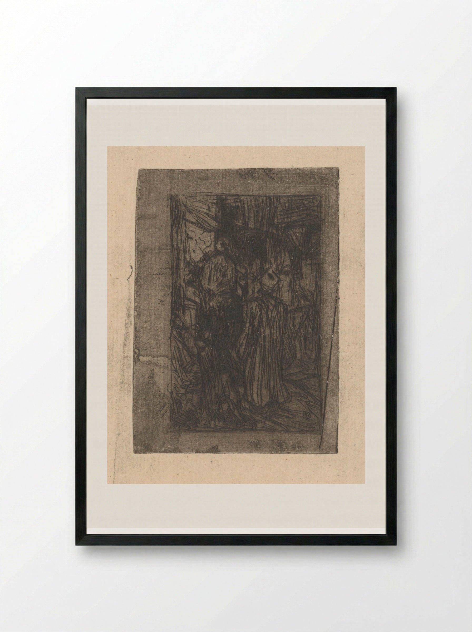 Straat in Jaffa - Marius Bauer - Framed Print Black