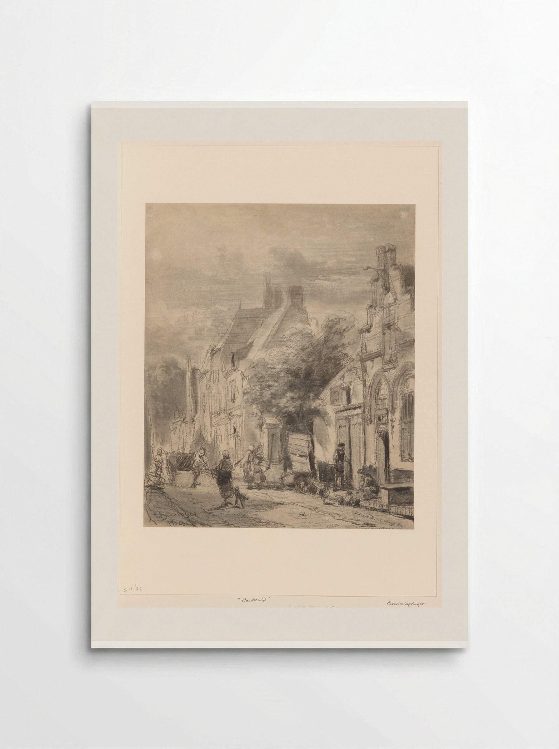 Straatgezicht in Harderwijk - Cornelis Springer - Poster