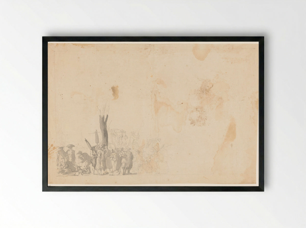 Straattafereel Batavia - Jan Brandes - Framed Print Black