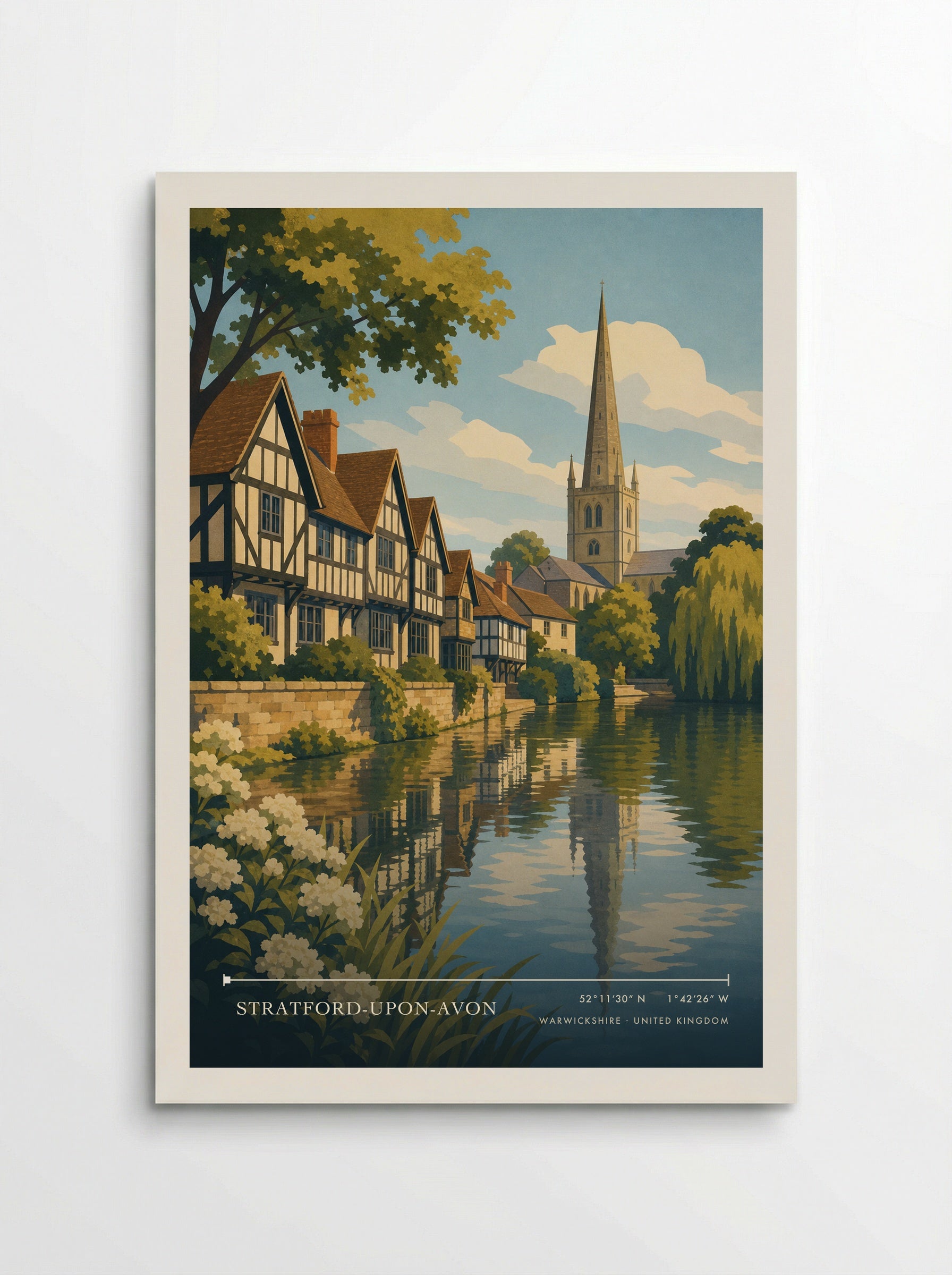 Stratford-upon-Avon Warwickshire United Kingdom Travel Poster - Poster