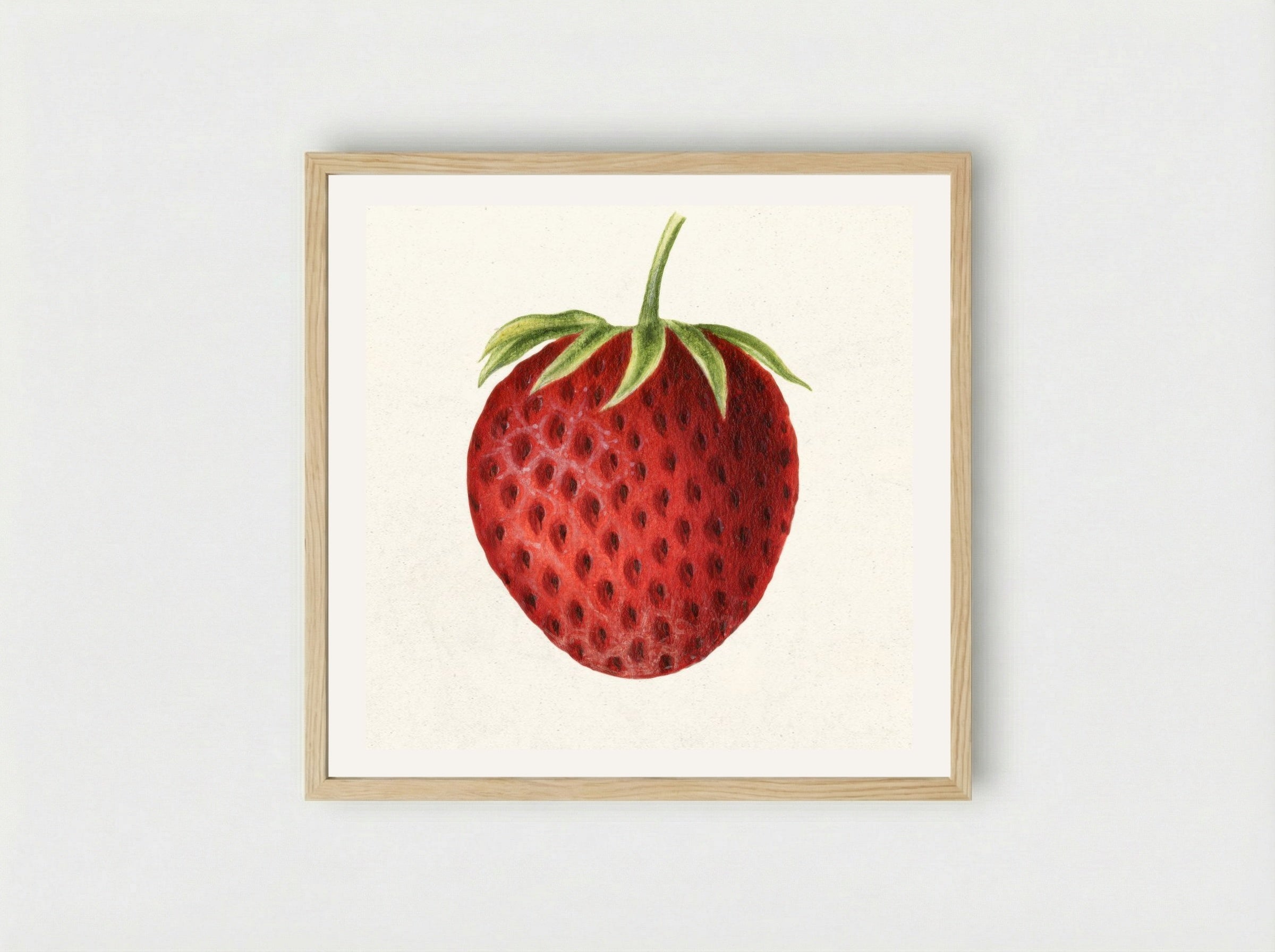 Strawberry (1891) - William Henry Prestele - Framed Print Wood