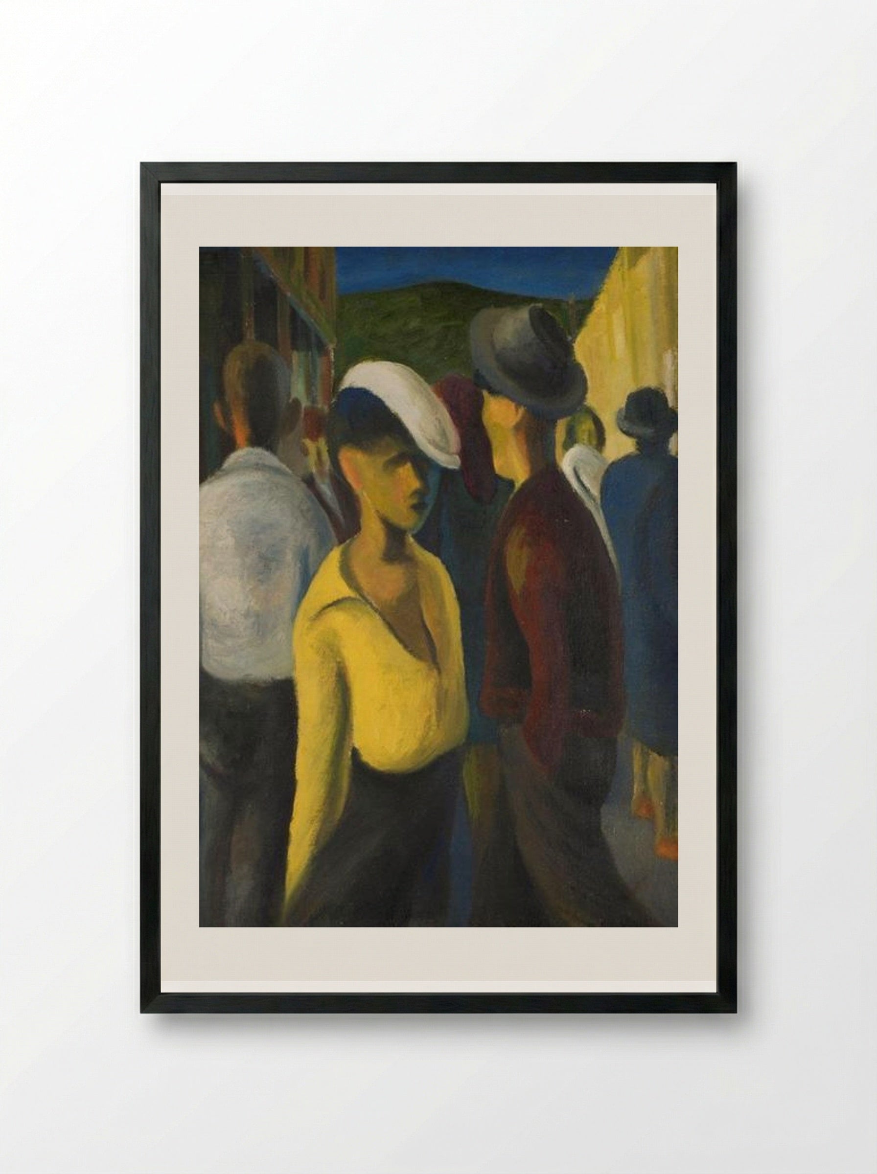 Street Bonhomie, District Six - Gerard Sekoto - Framed Print Black