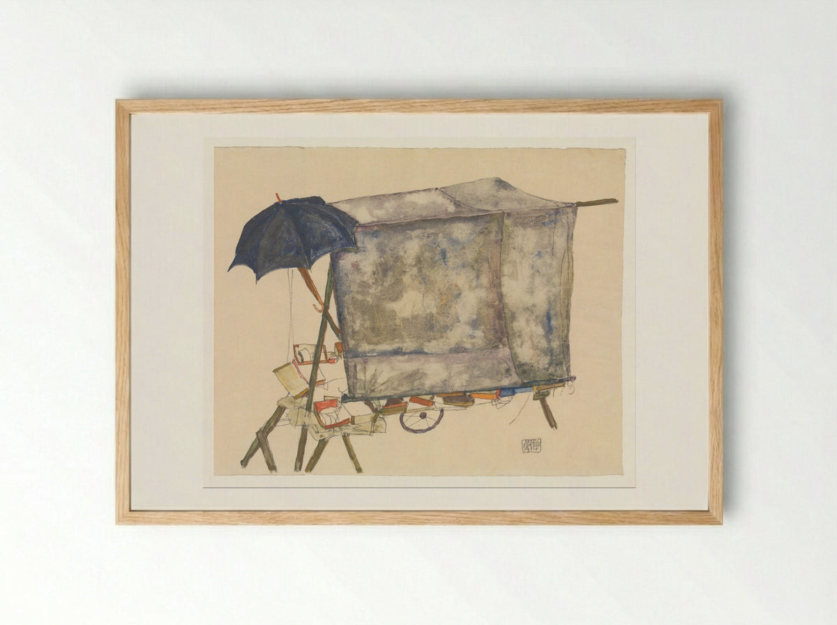 Street Cart - Egon Schiele - Framed Print Wood