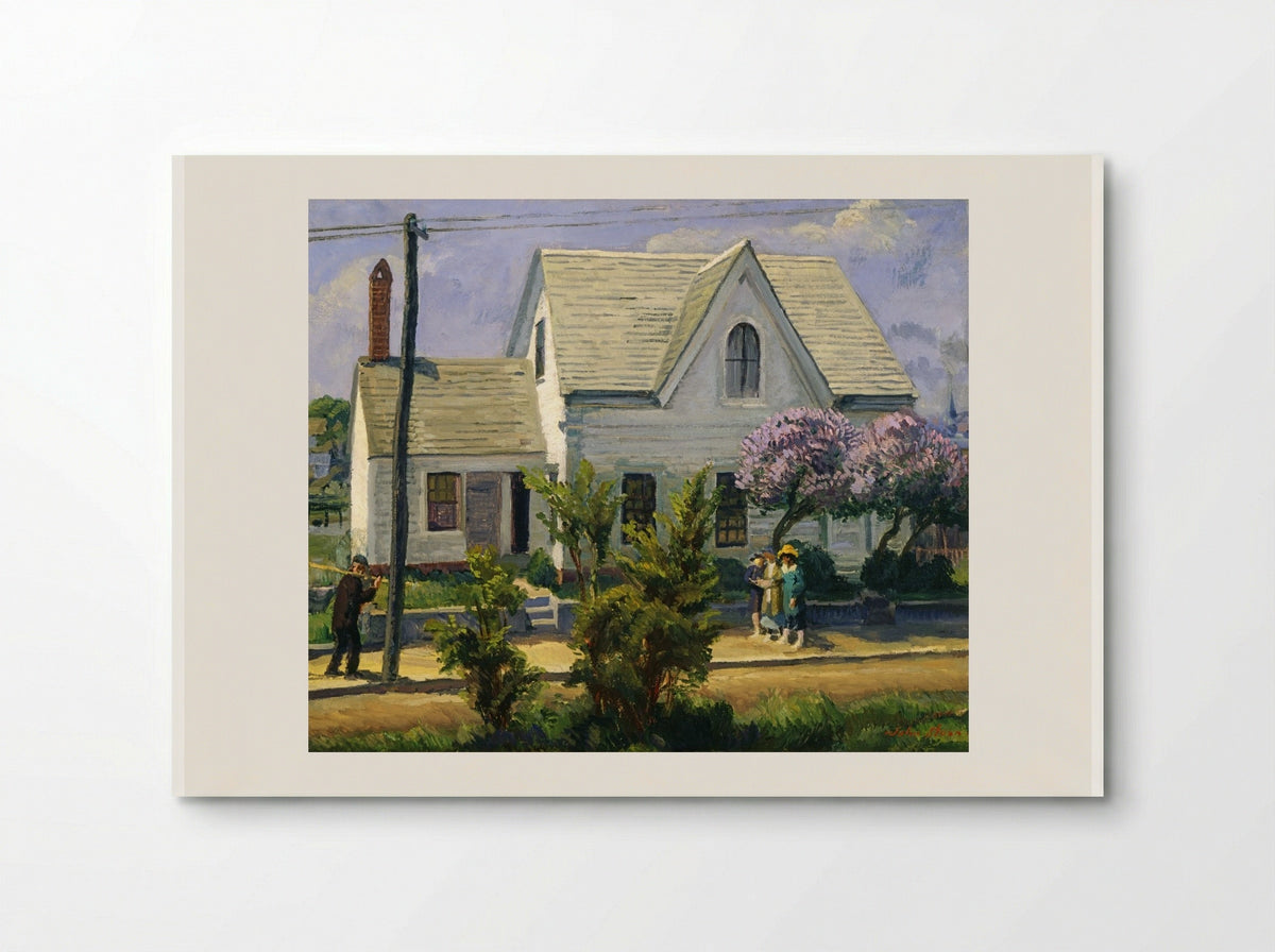 Street, Lilacs, Noon Sun - John French Sloan - Poster