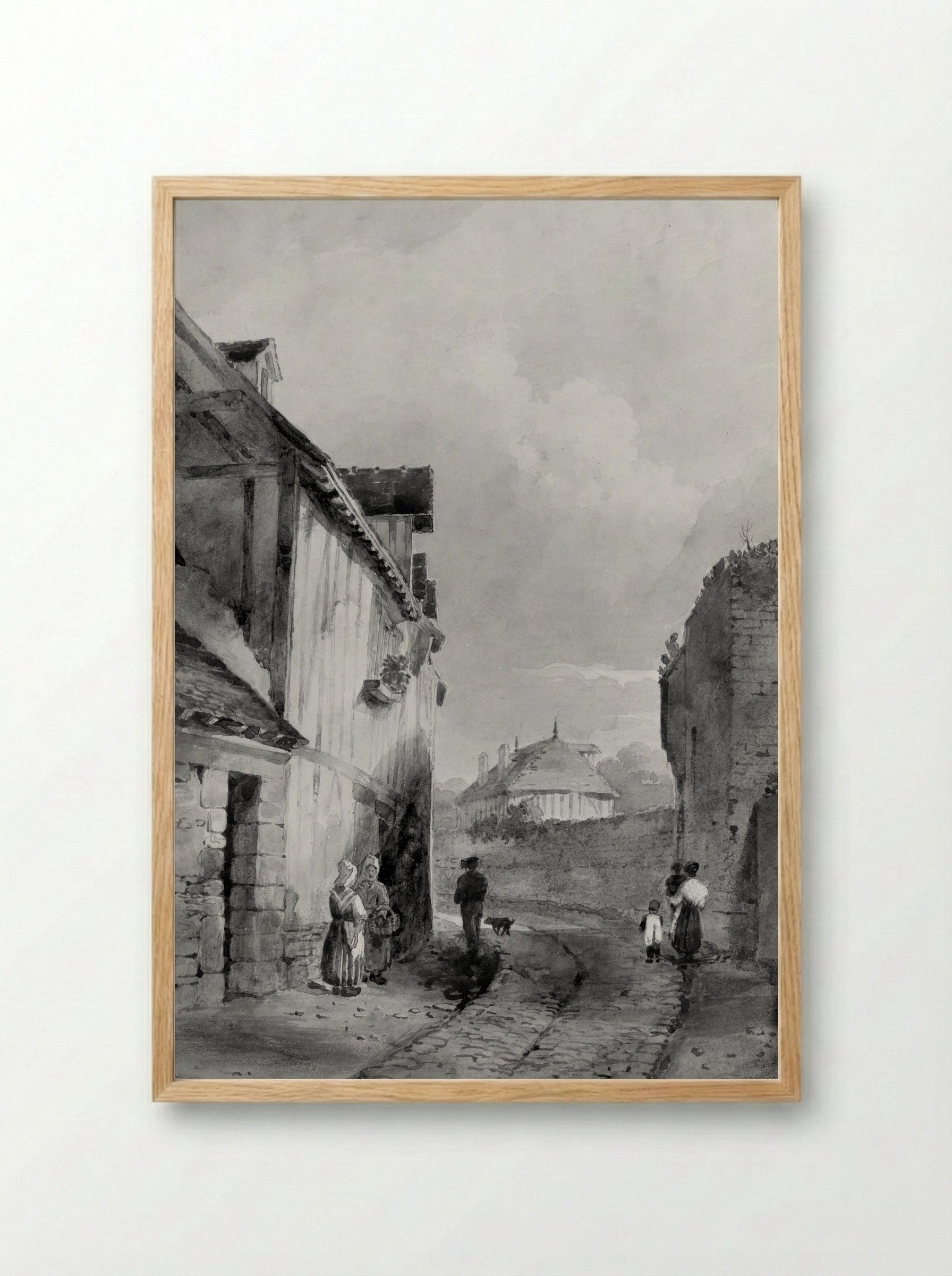 Street Scene, Rouen - Samuel Prout - Framed Print Wood