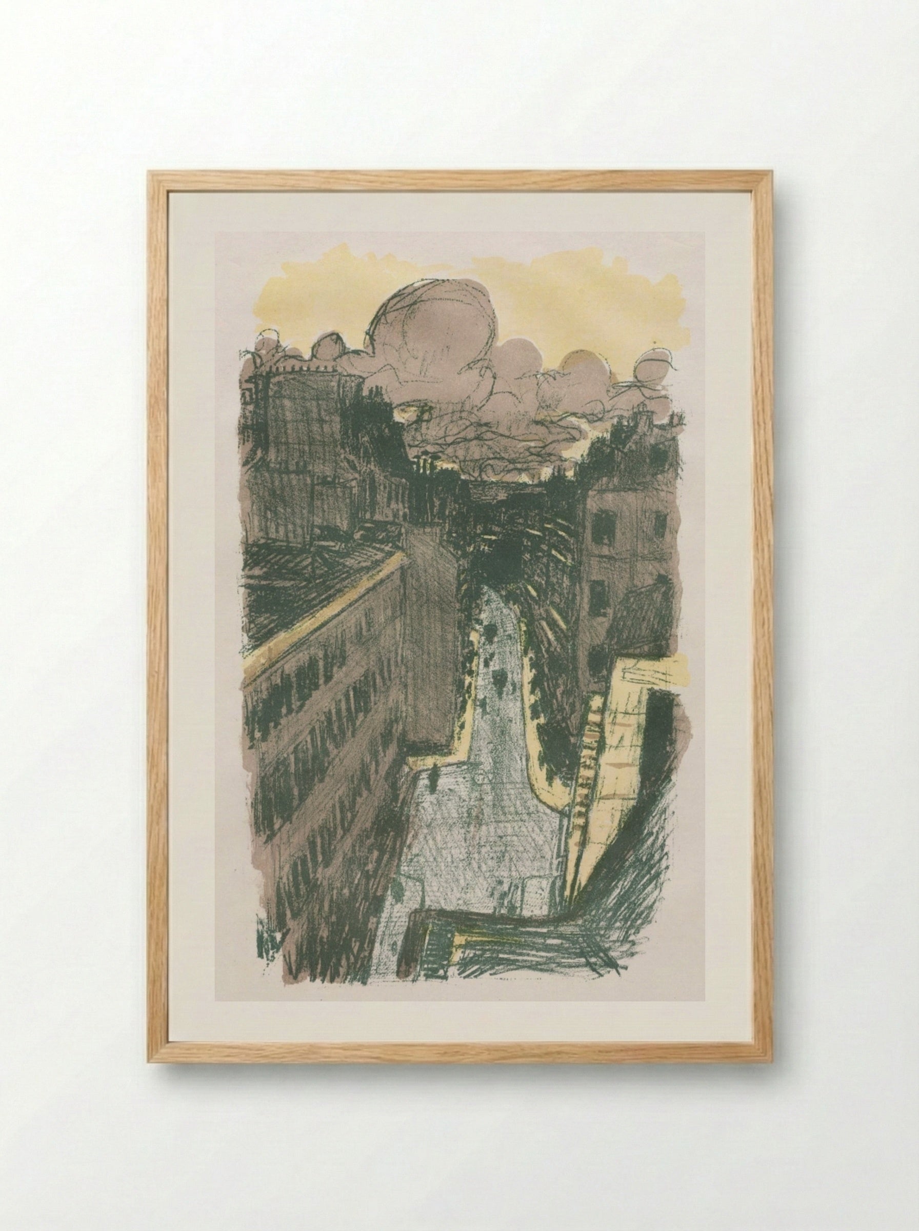 Street Scene from Above - Pierre Bonnard - Framed Print Wood
