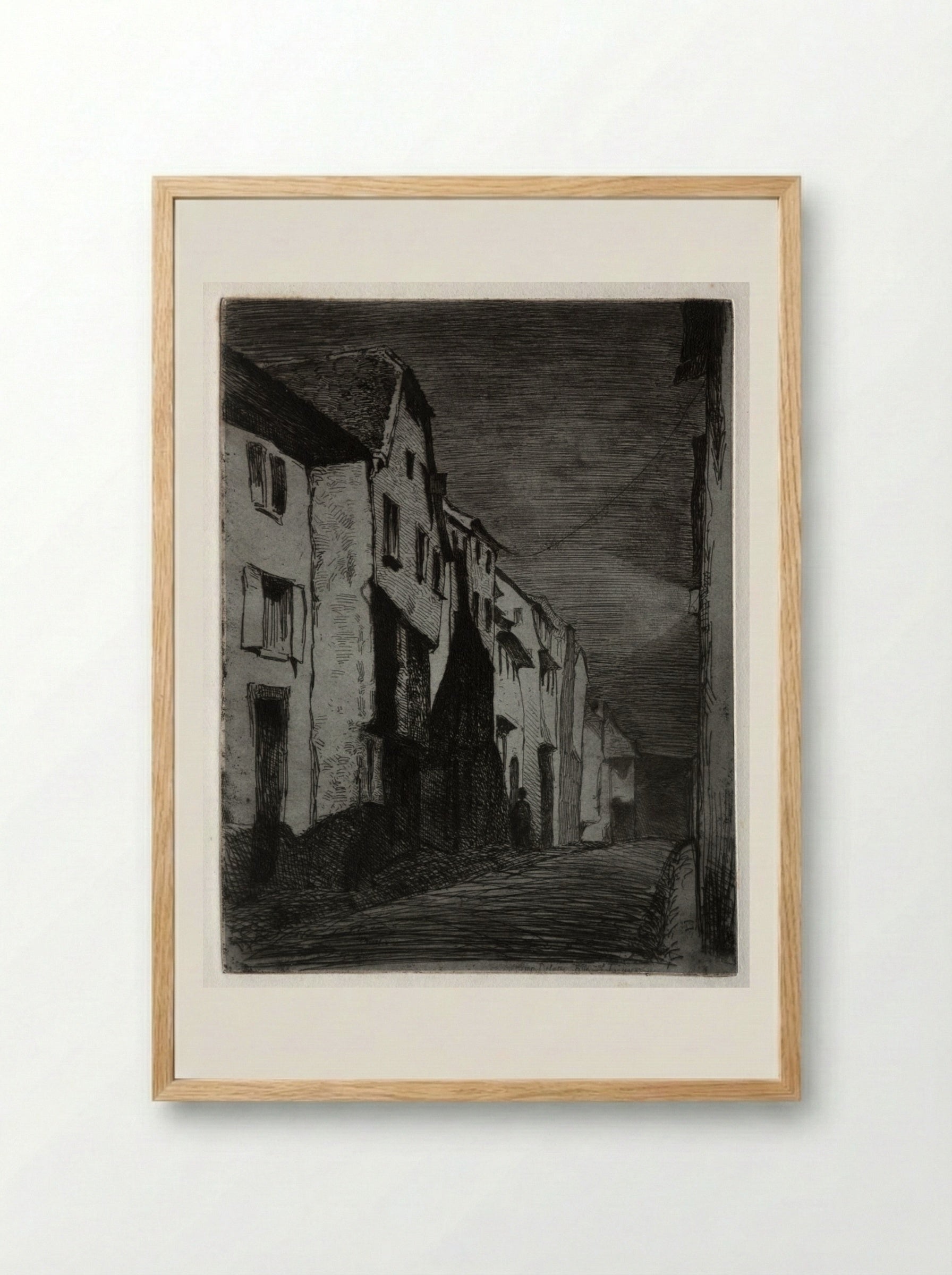 Street at Saverne - James McNeill Whistler - Framed Print Wood