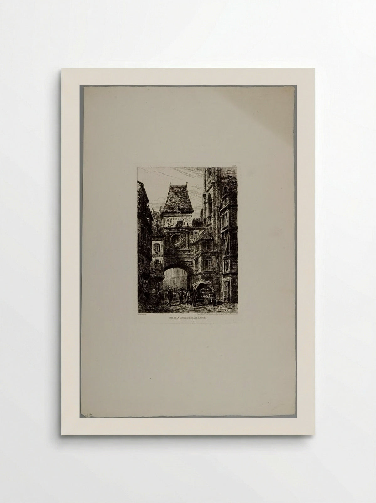 Street of the Big Clock in Rouen - Auguste Ballin - Poster