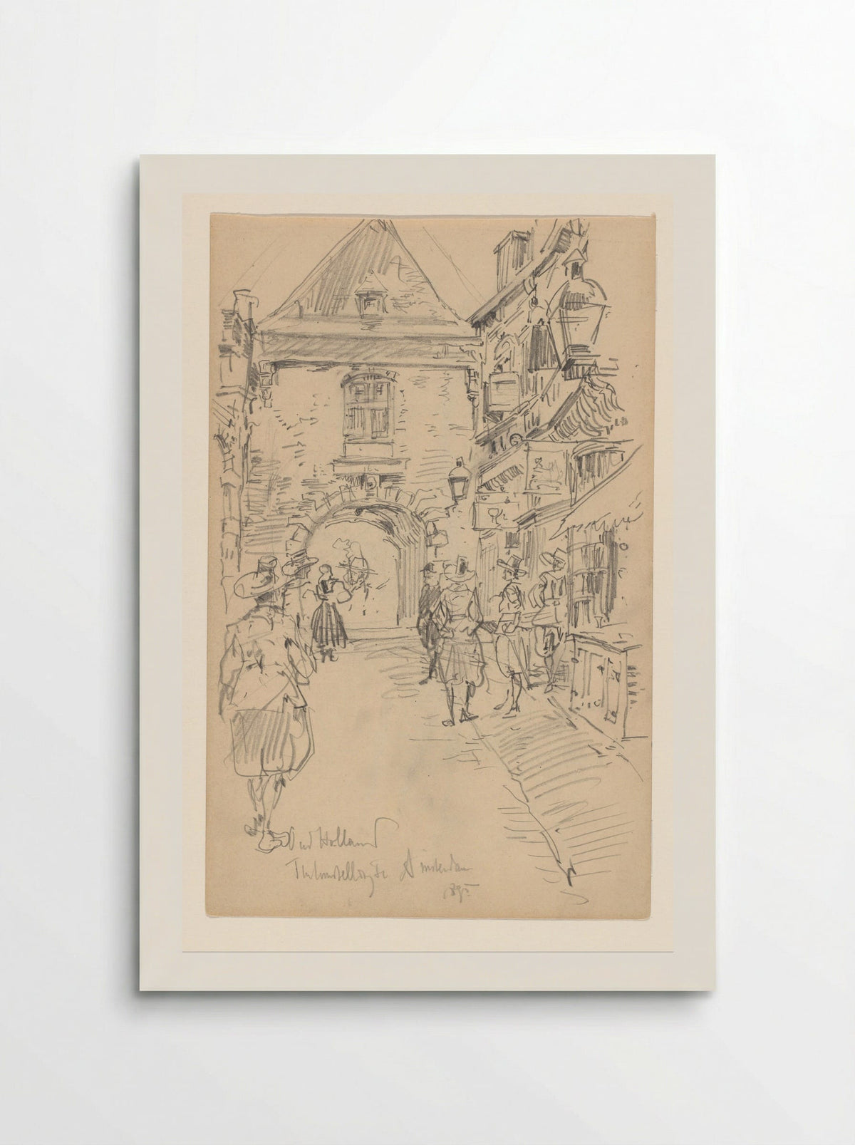 Street with Gate in the Reconstructed Old-Holland City at the 1895 World Exhibition - Jan Hoynck van Papendrecht - Poster
