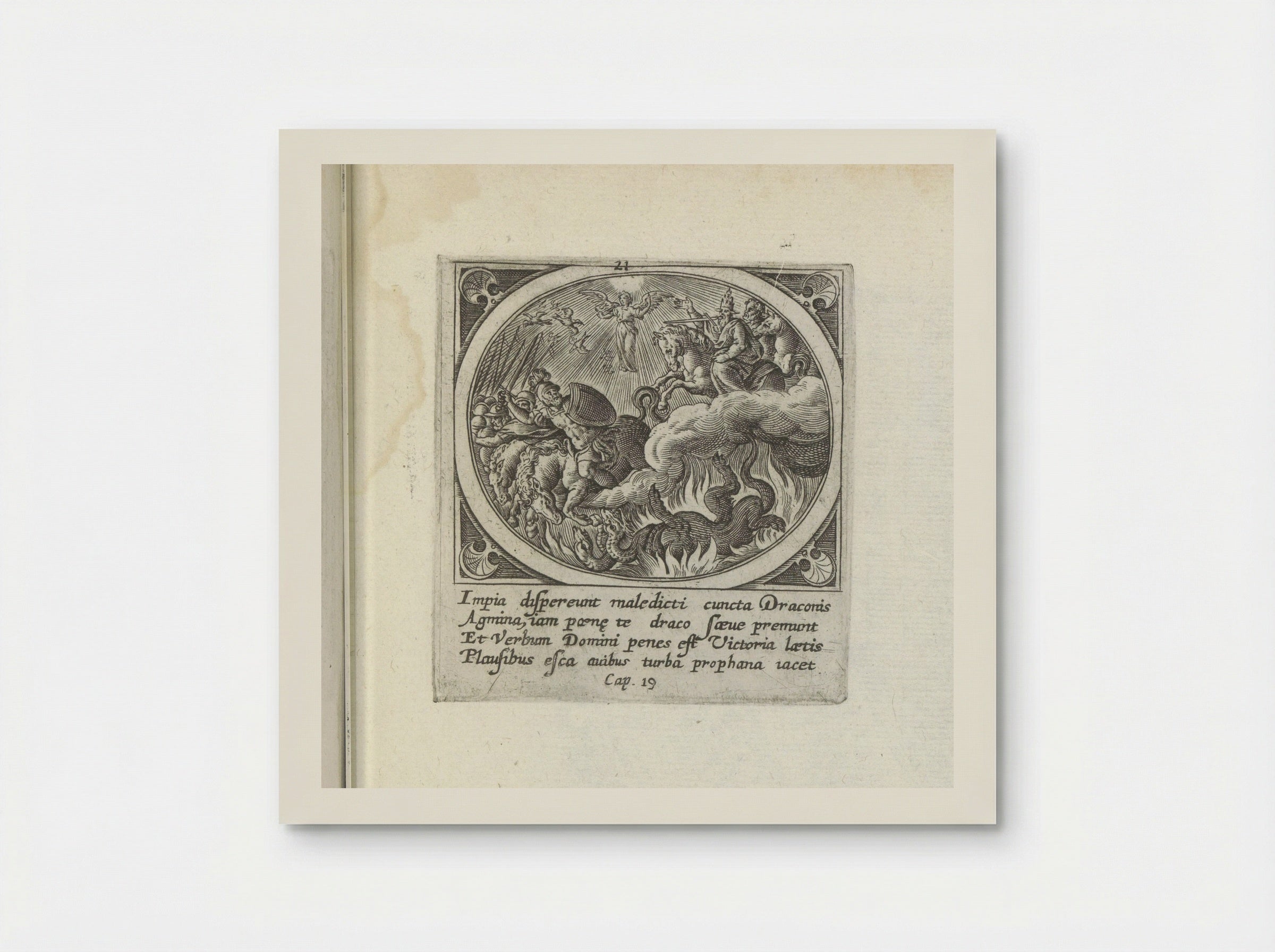 Strijd tussen hemelse en aardse leger - Gerard de Jode - Poster