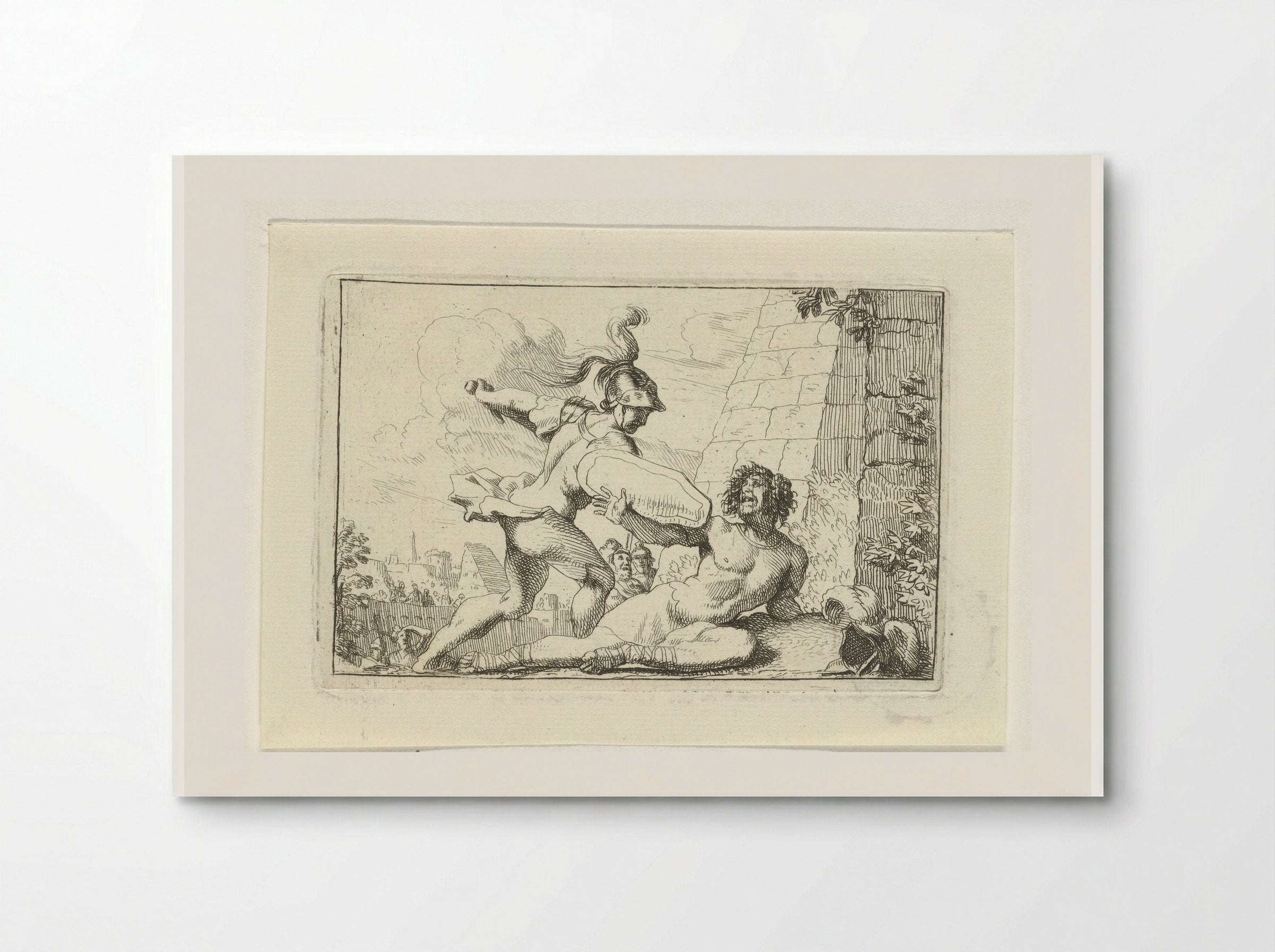 Strijd van Aeneas en Turnus - Gerard de Lairesse - Poster