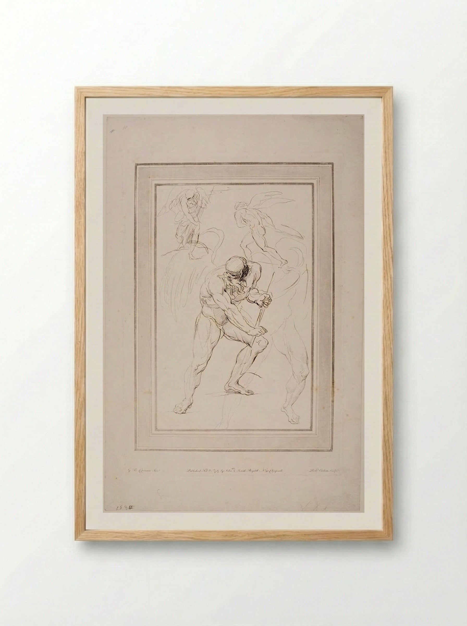 Studies for Saturn - Richard Earlom - Framed Print Wood