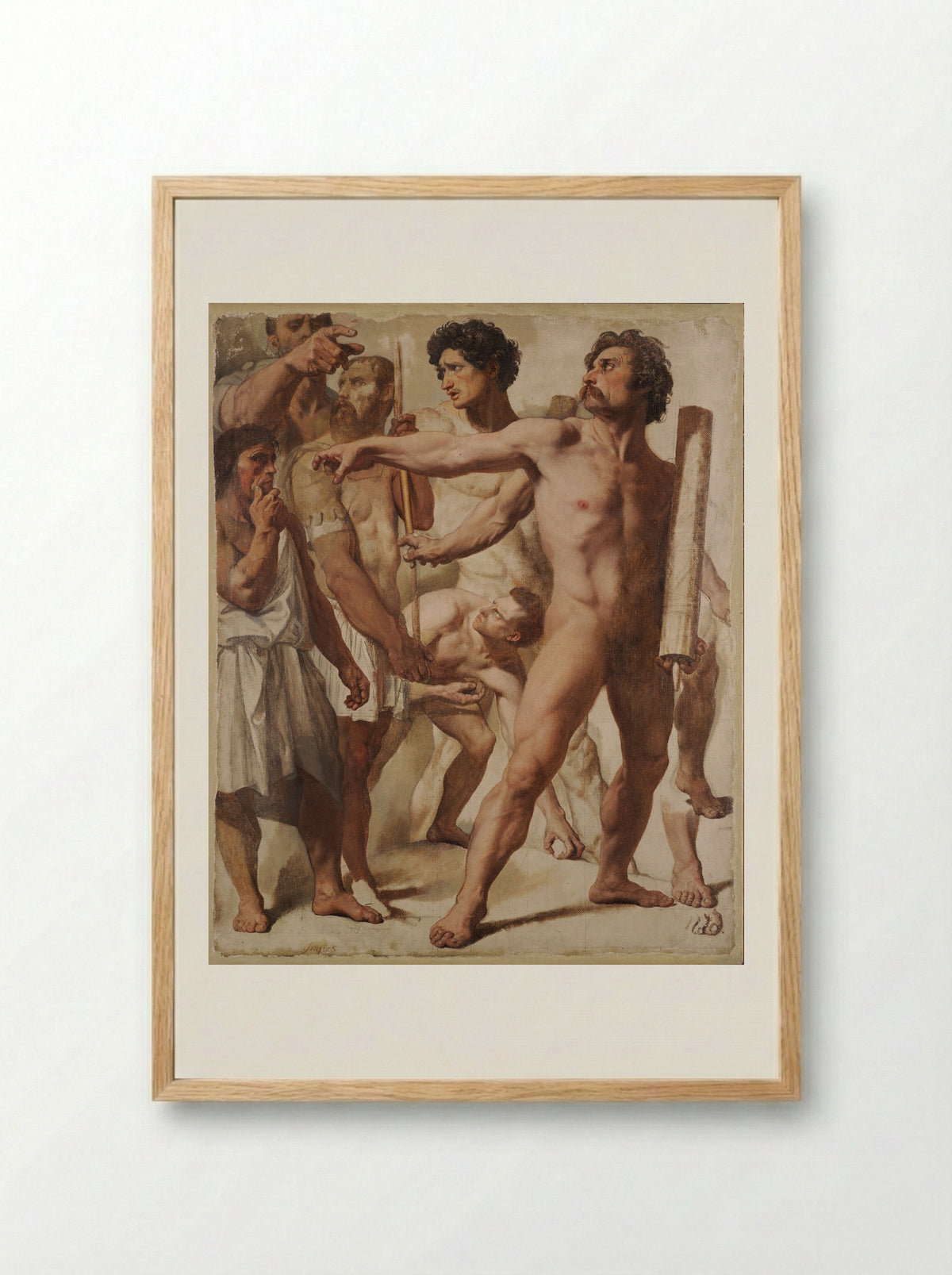 Studies for The Martyrdom of Saint Symphorien - Jean-Auguste-Dominique Ingres - Framed Print Wood