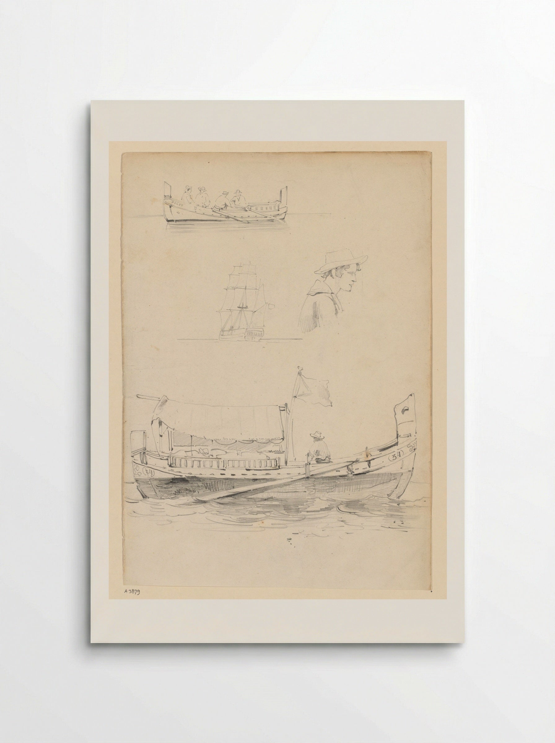 Studies of a Pilot Boat - Willem Anthonie van Deventer - Poster