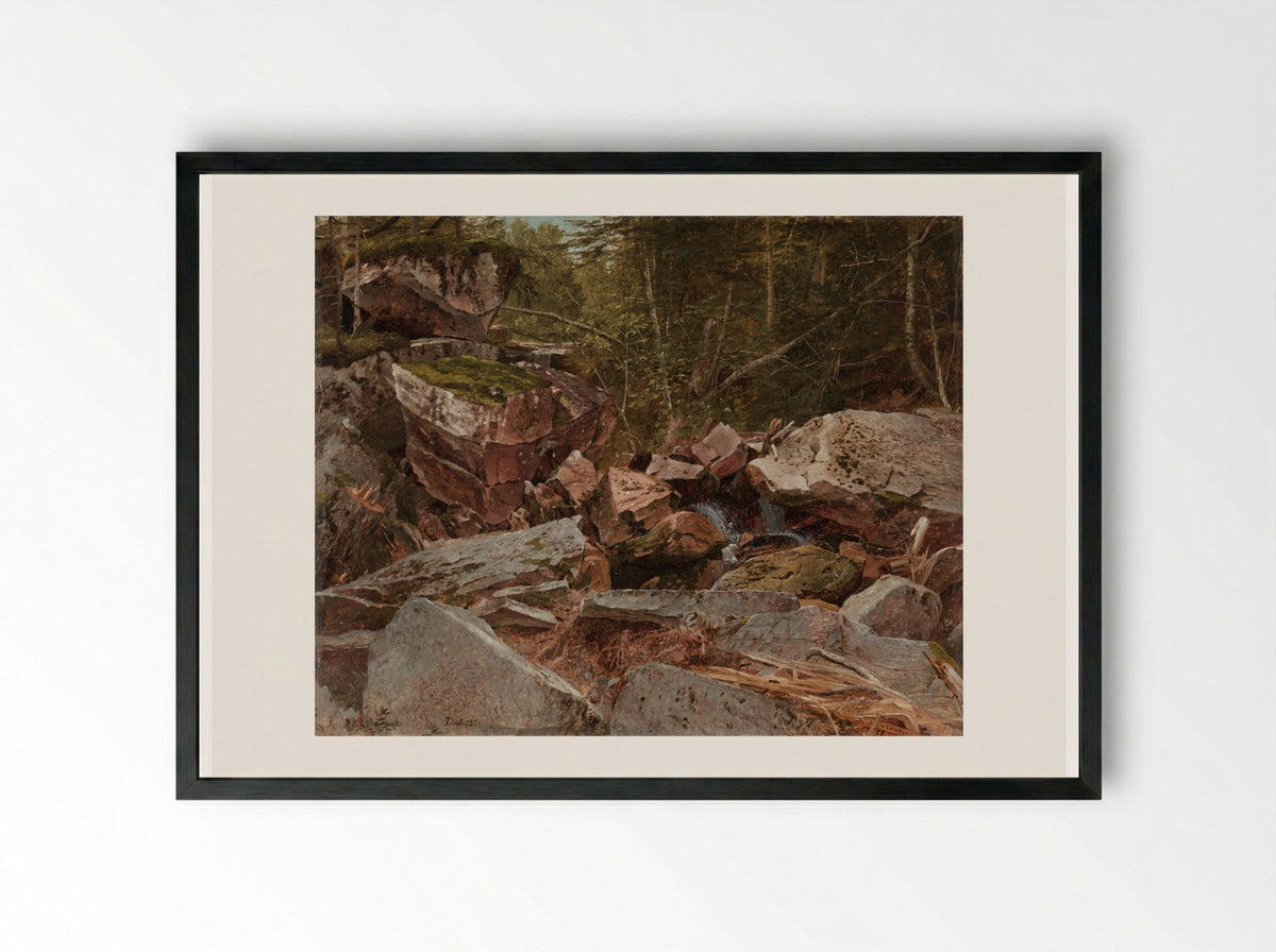 Study, North Conway, New Hampshire - David Johnson - Framed Print Black