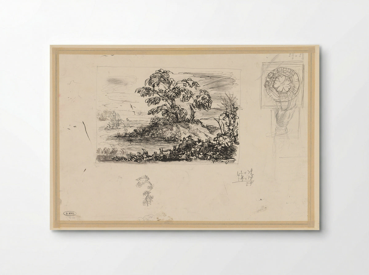 Study Sheet with View and Decorative Motif - Ko Prange - Poster