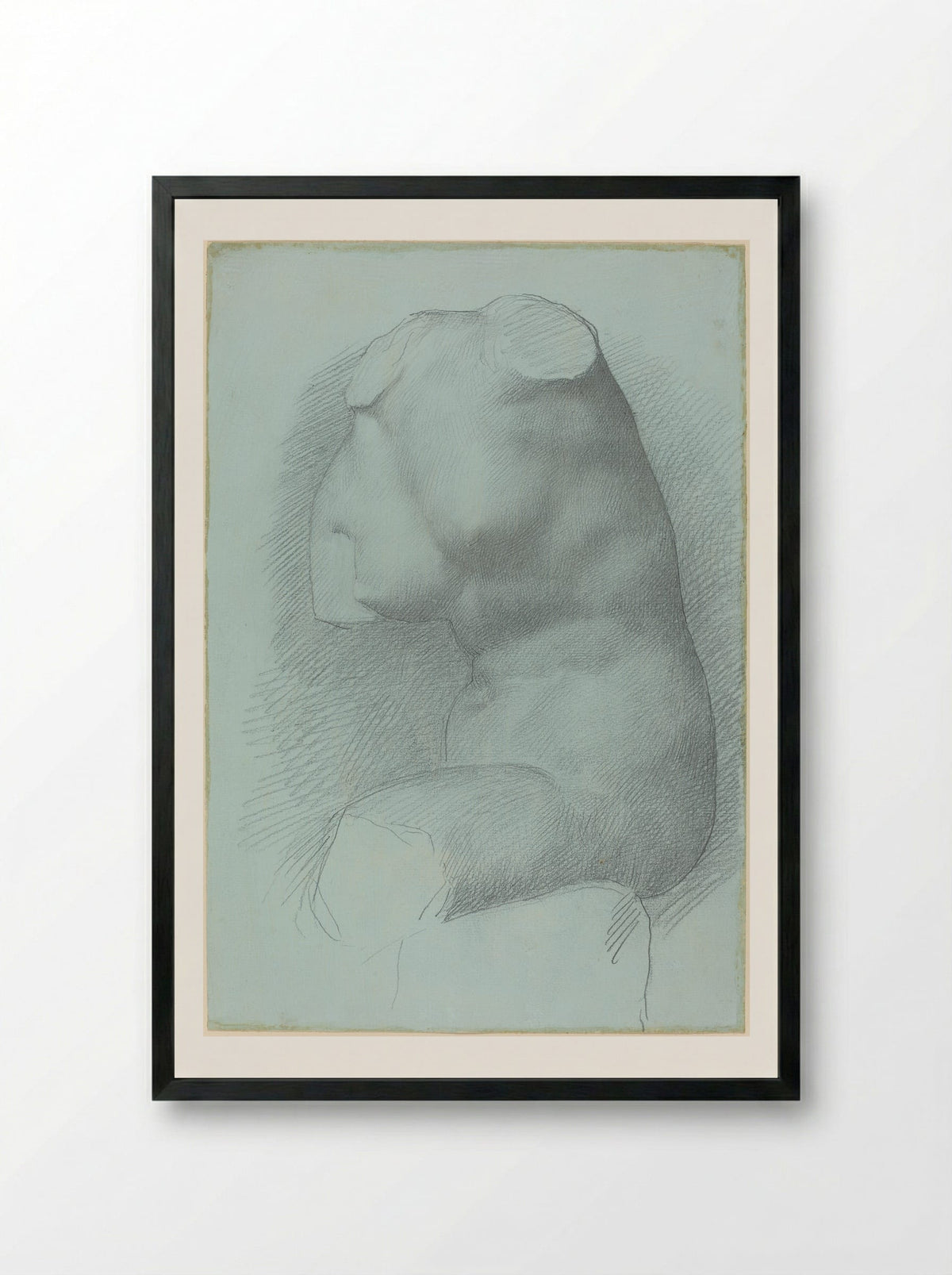 Study from the Antique - Alphonse Legros - Framed Print Black