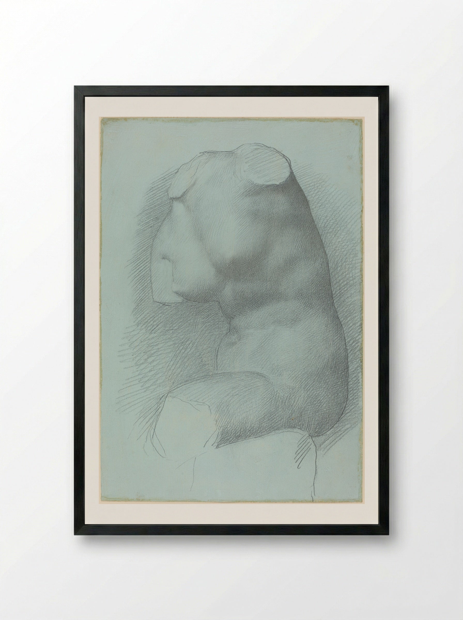 Study from the Antique - Alphonse Legros - Framed Print Black