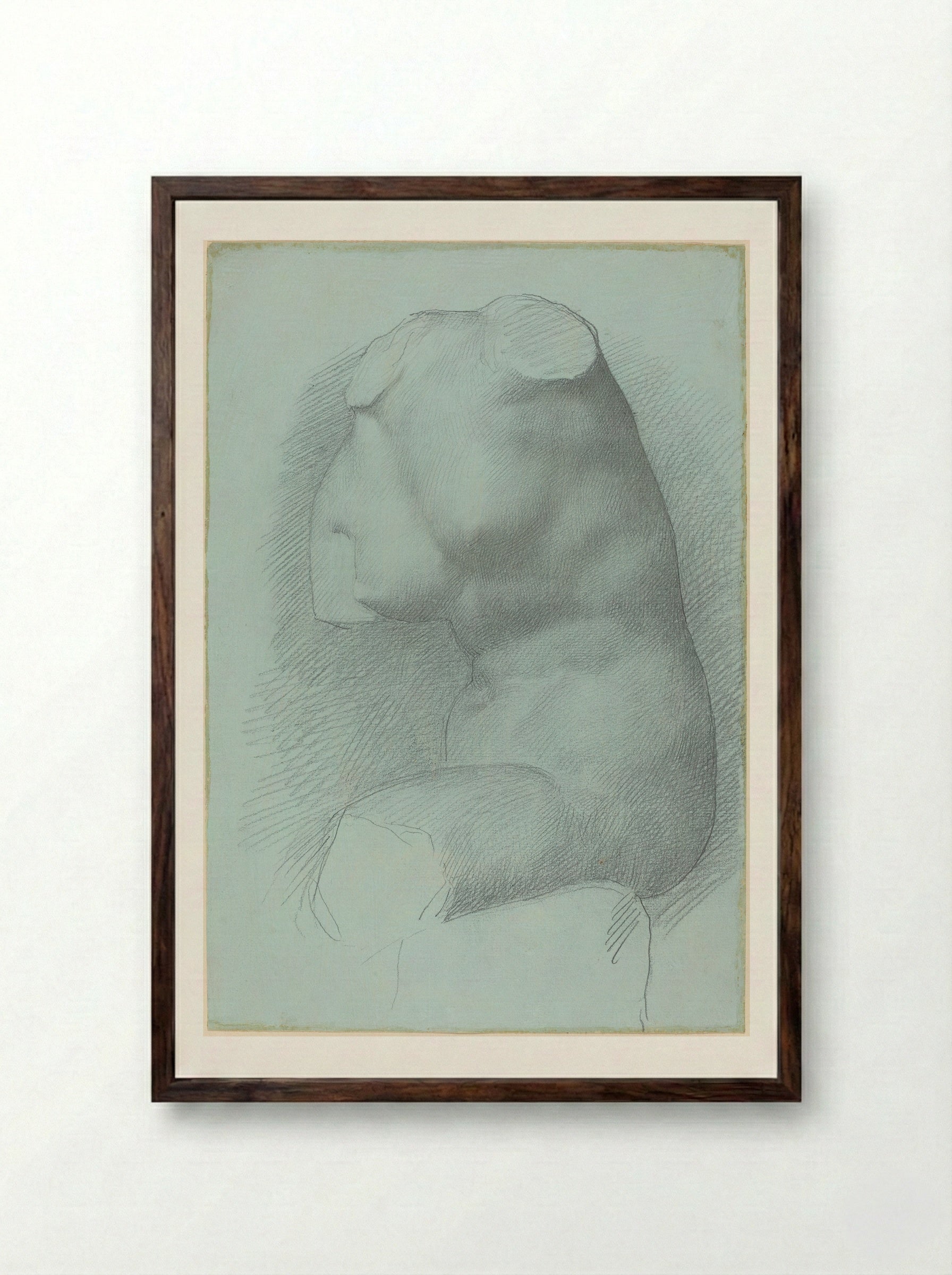 Study from the Antique - Alphonse Legros - Framed Print Dark Wood