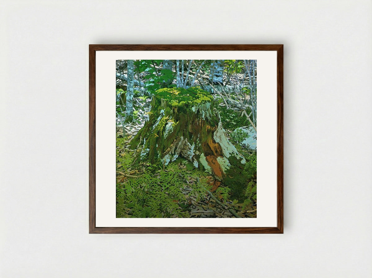 Stump - Neil Welliver - Framed Print Dark Wood