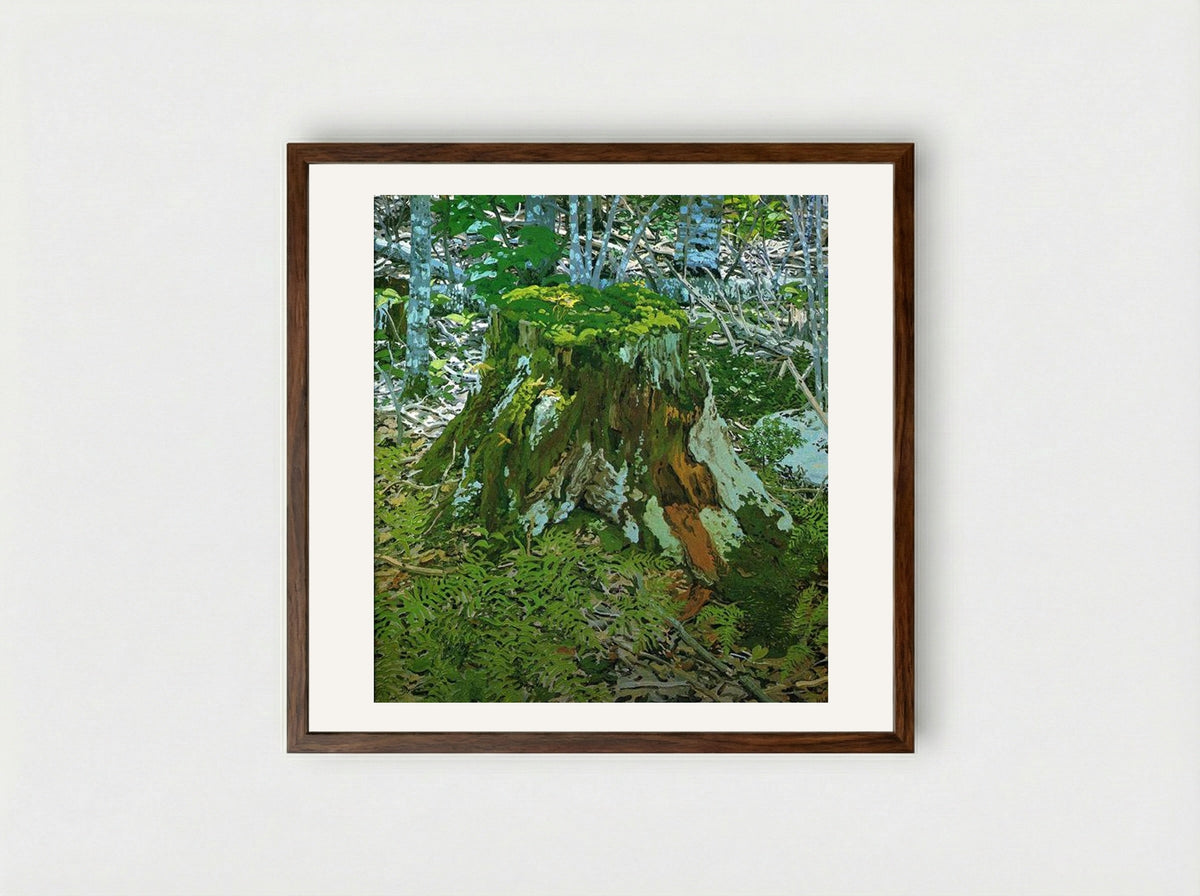 Stump - Neil Welliver - Framed Print Dark Wood
