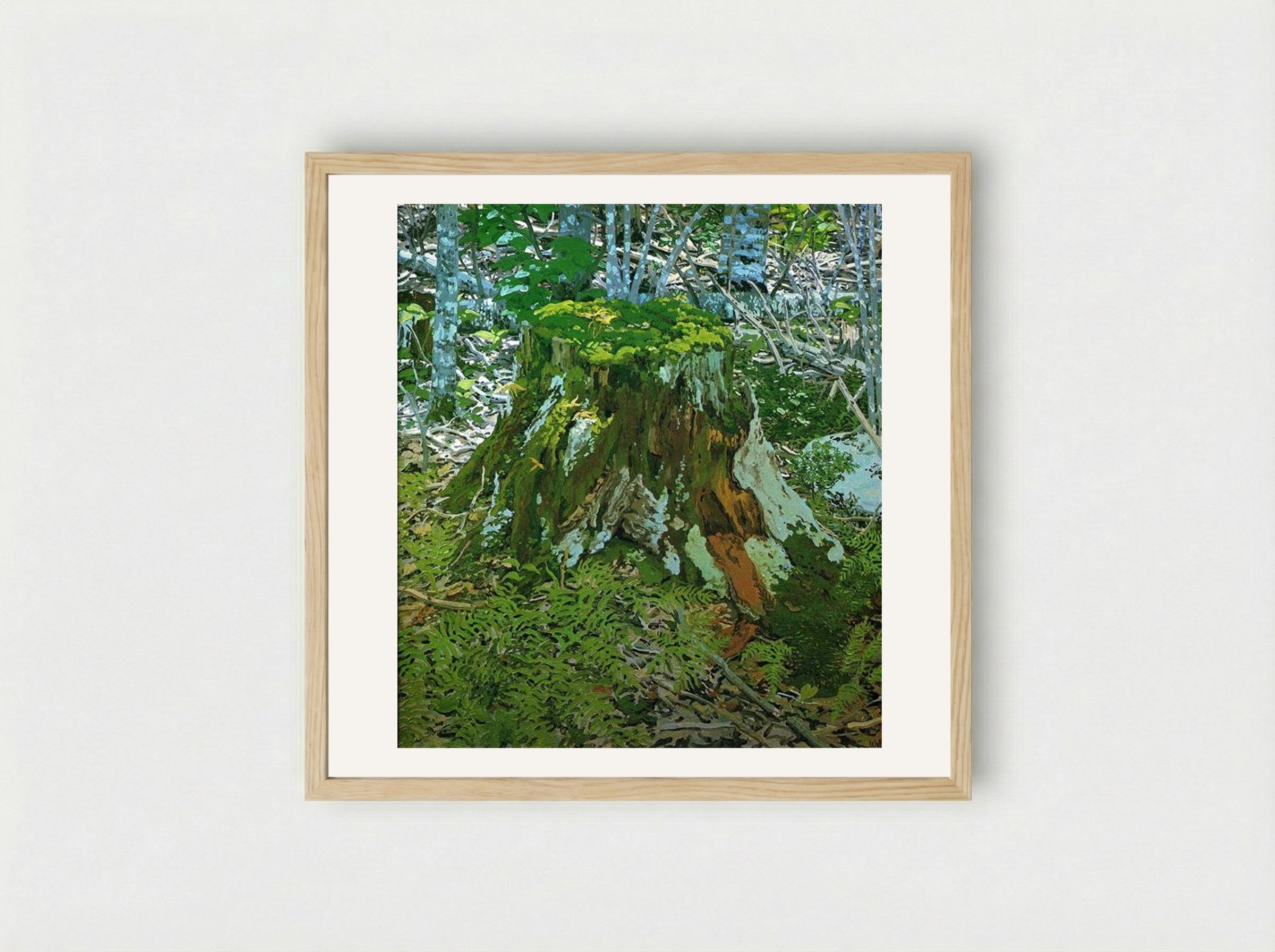 Stump - Neil Welliver - Framed Print Wood