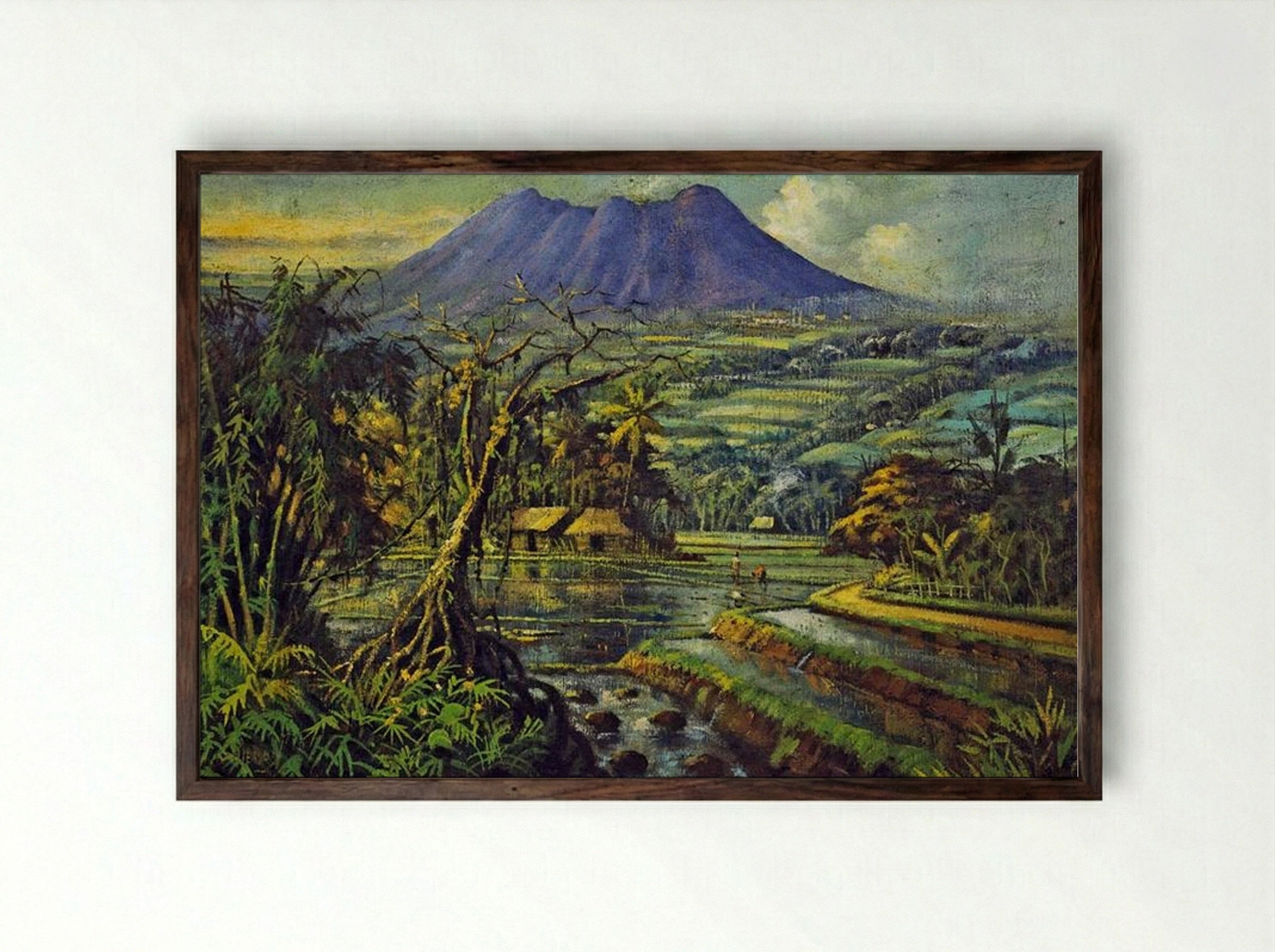 Suburnya Negeriku - Abdullah Suriosubroto - Framed Print Dark Wood
