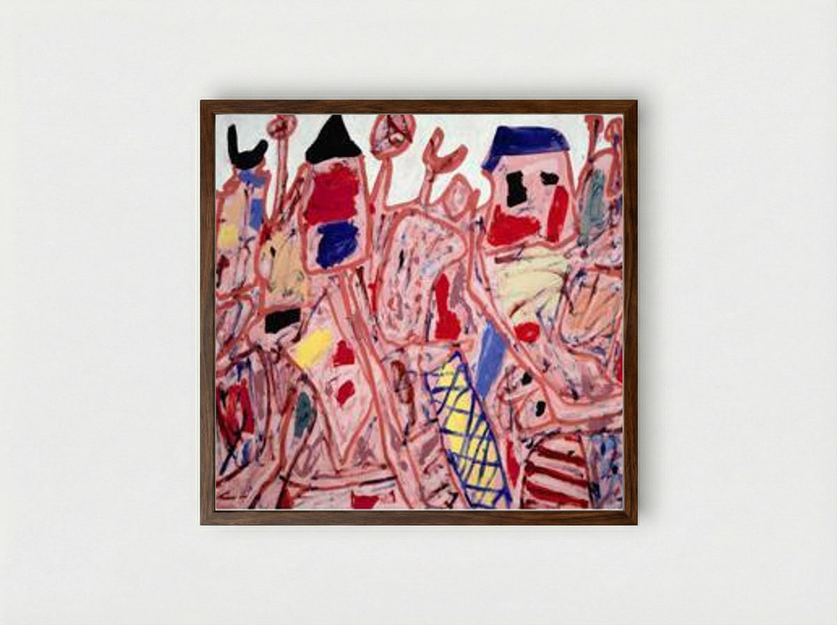 Successful campaign - Jean Dubuffet - Framed Print Dark Wood