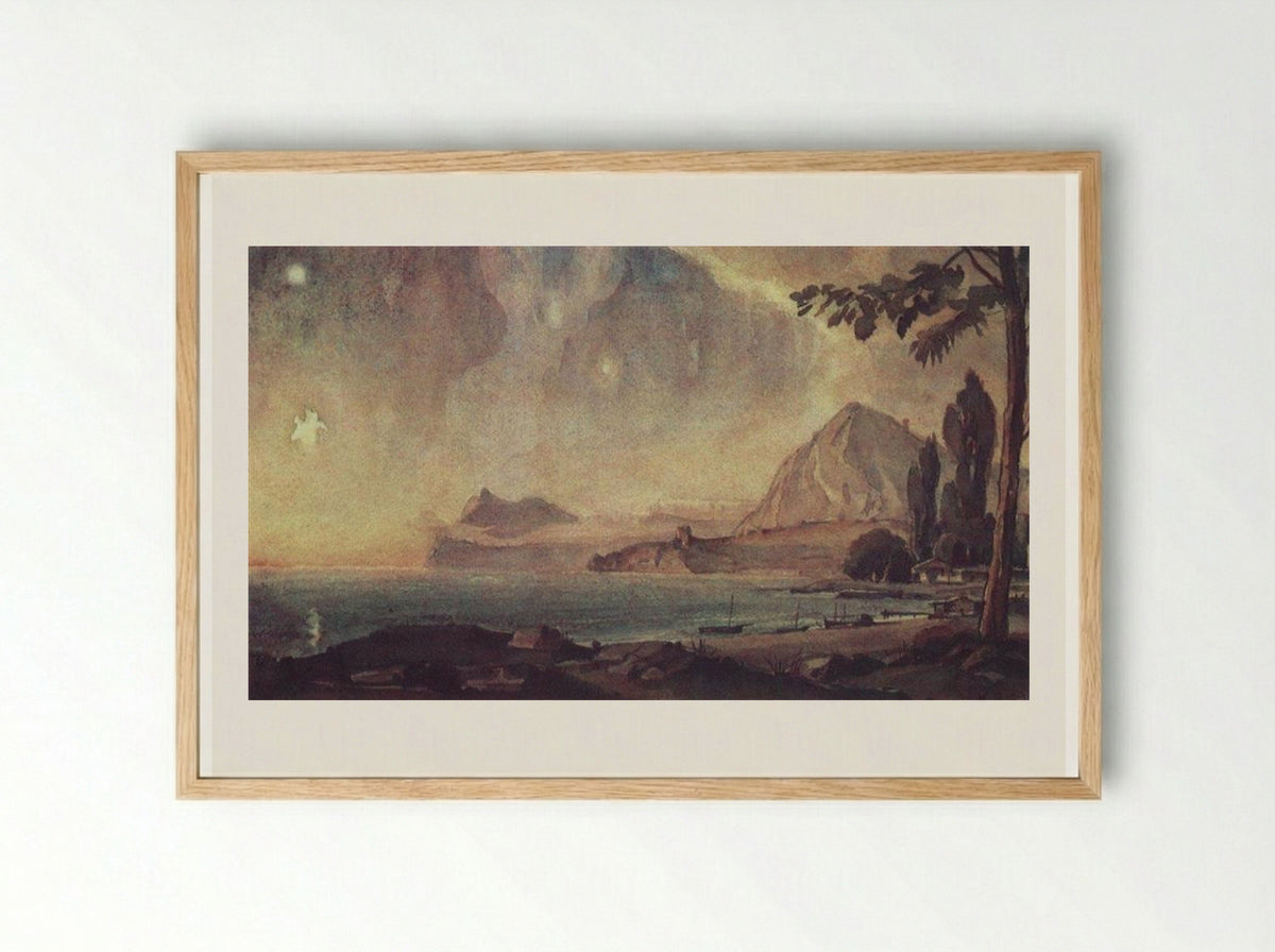 Sudak Motif - Konstantin Bogaevsky - Framed Print Wood